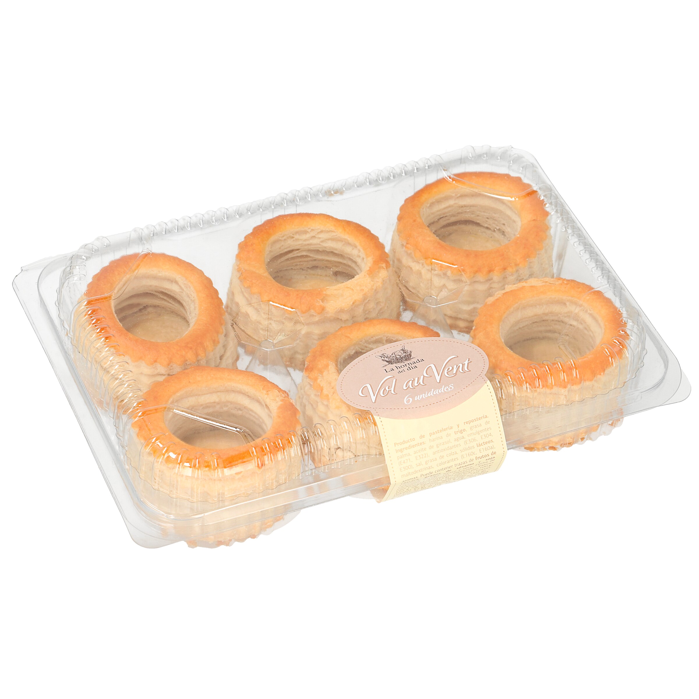 Vol au vents bandeja 6 uds 180 gr