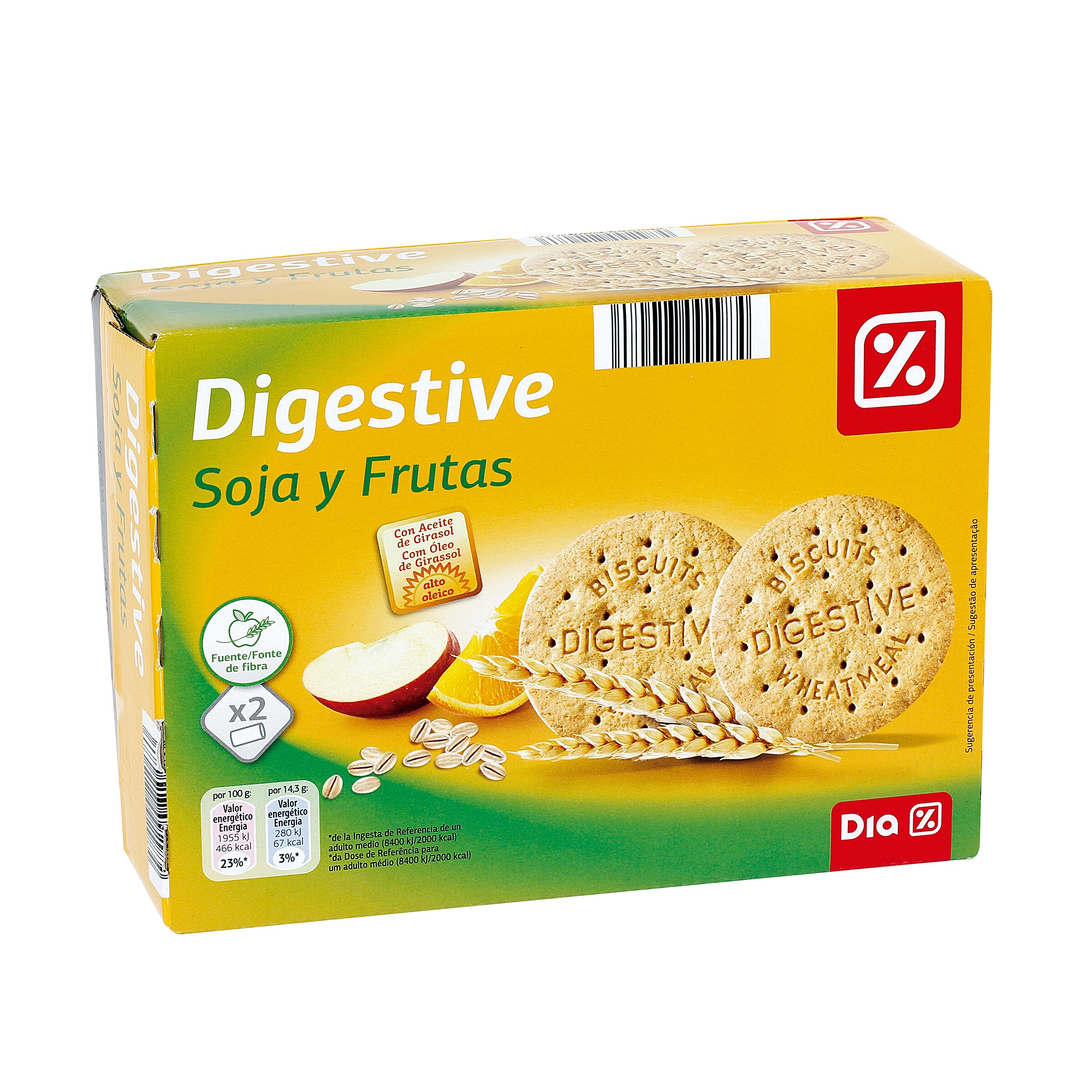 DIA galleta digestive soja fruta caja 800 gr