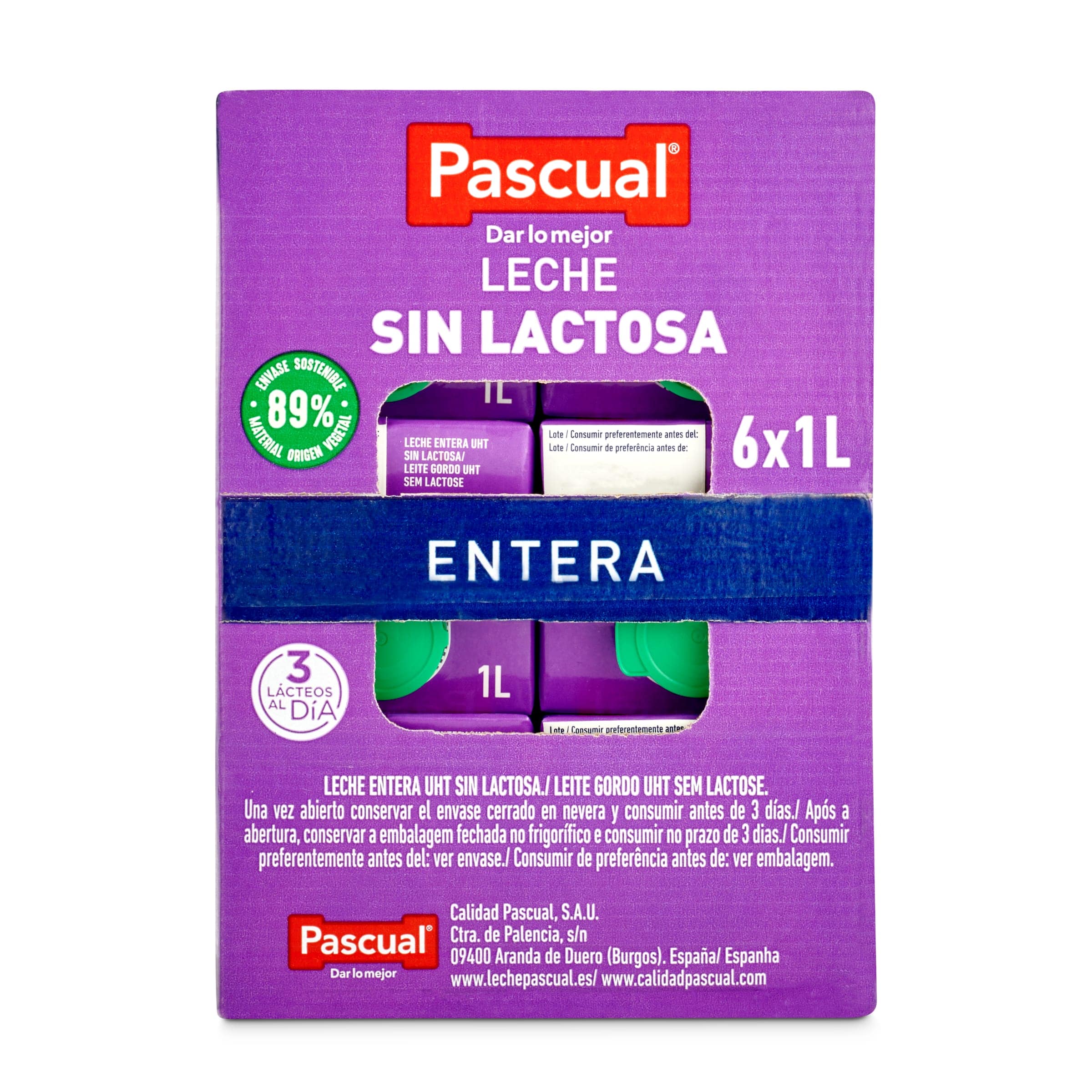 Leche entera calcio Pascual brik 1 l - Supermercados DIA