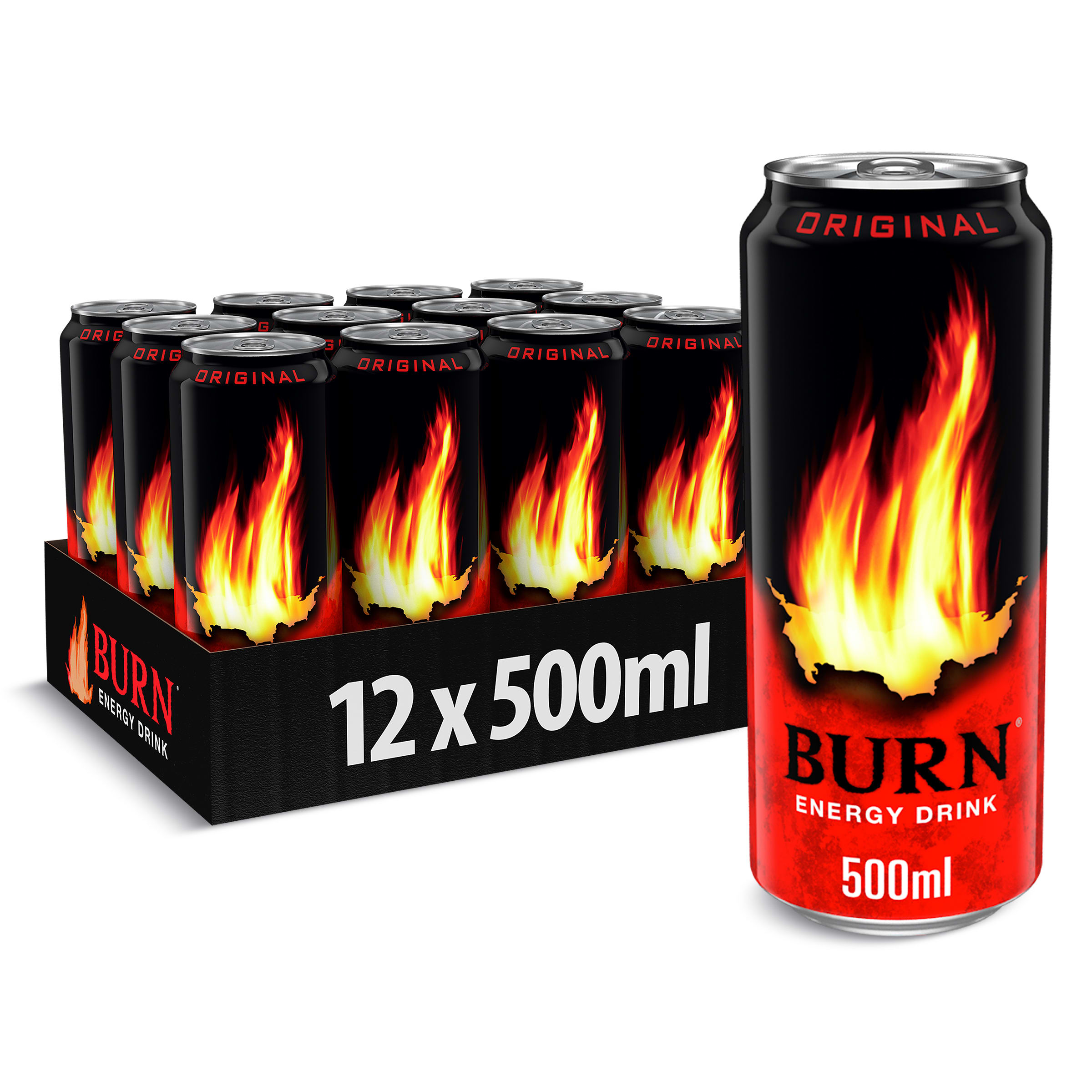 Bebida energética original Burn pack 12 x 500 ml