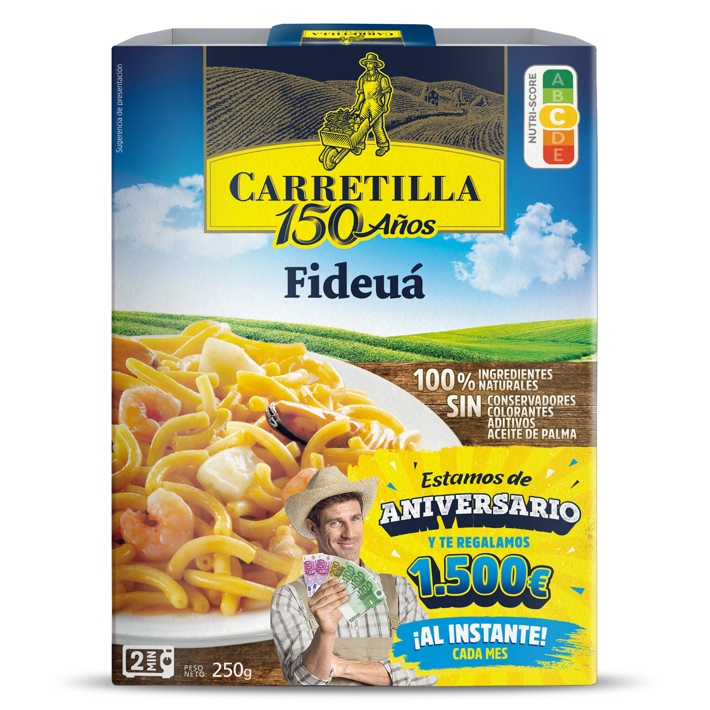 CARRETILLA fideuá para microondas bandeja 250 gr