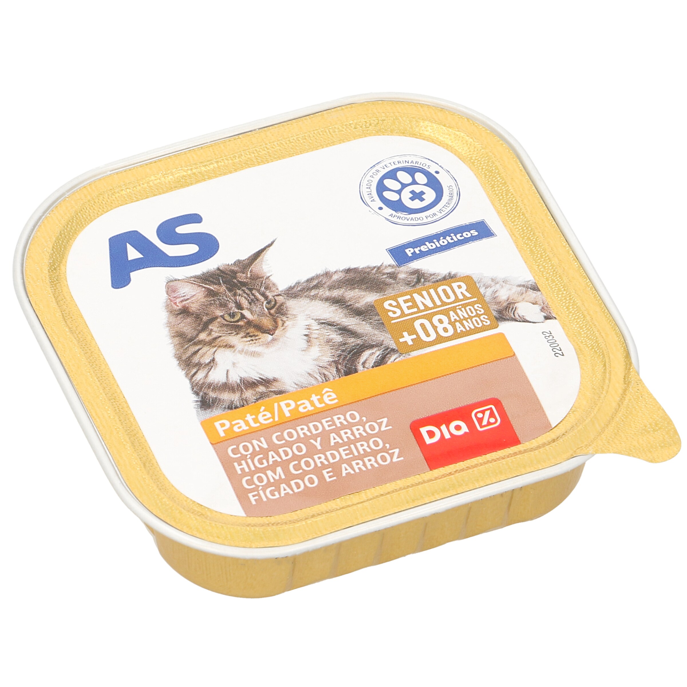 AS alimento para gatos con cordero e hígado tarro 100 gr