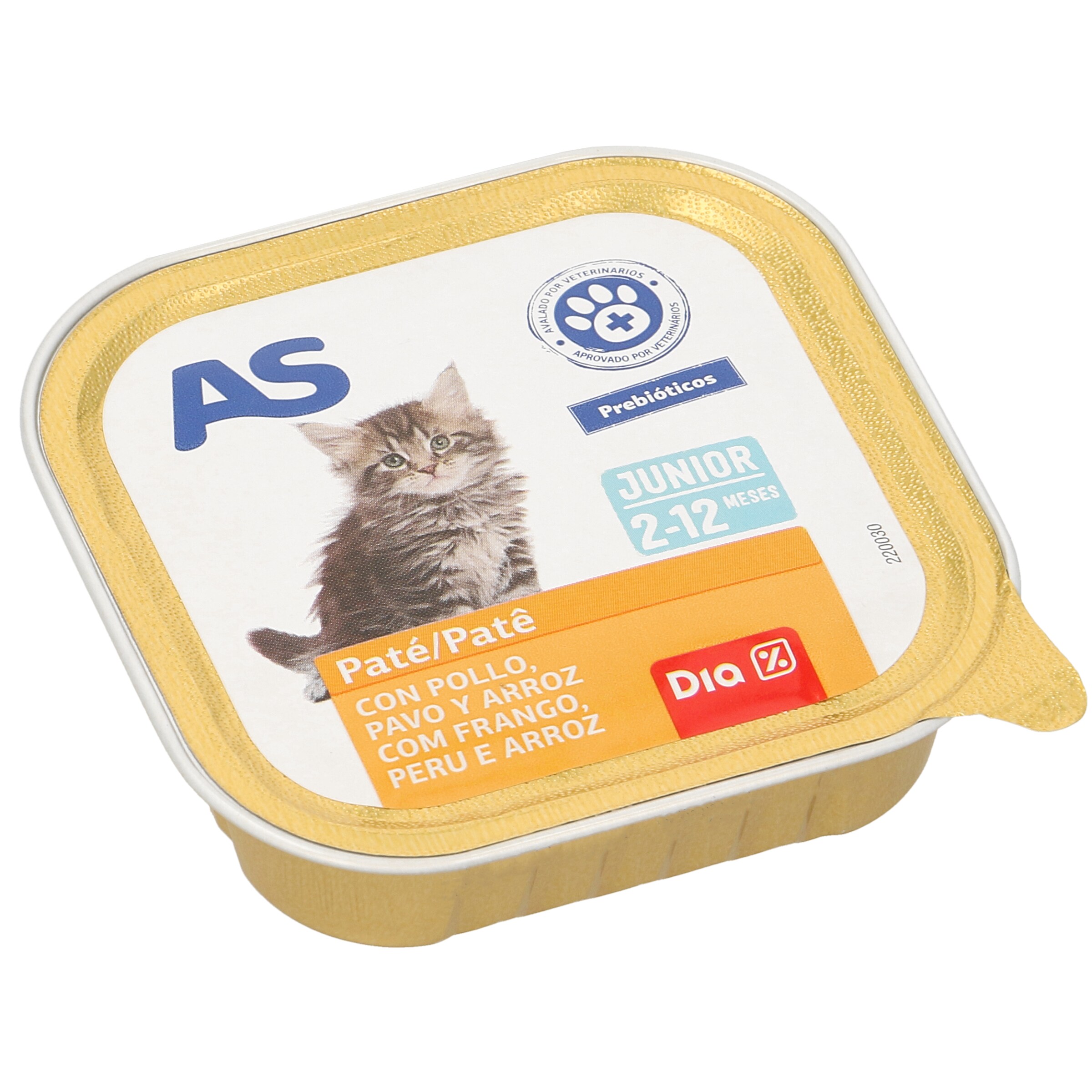 AS alimento para gatos junior pollo/pavo tarro 100 gr