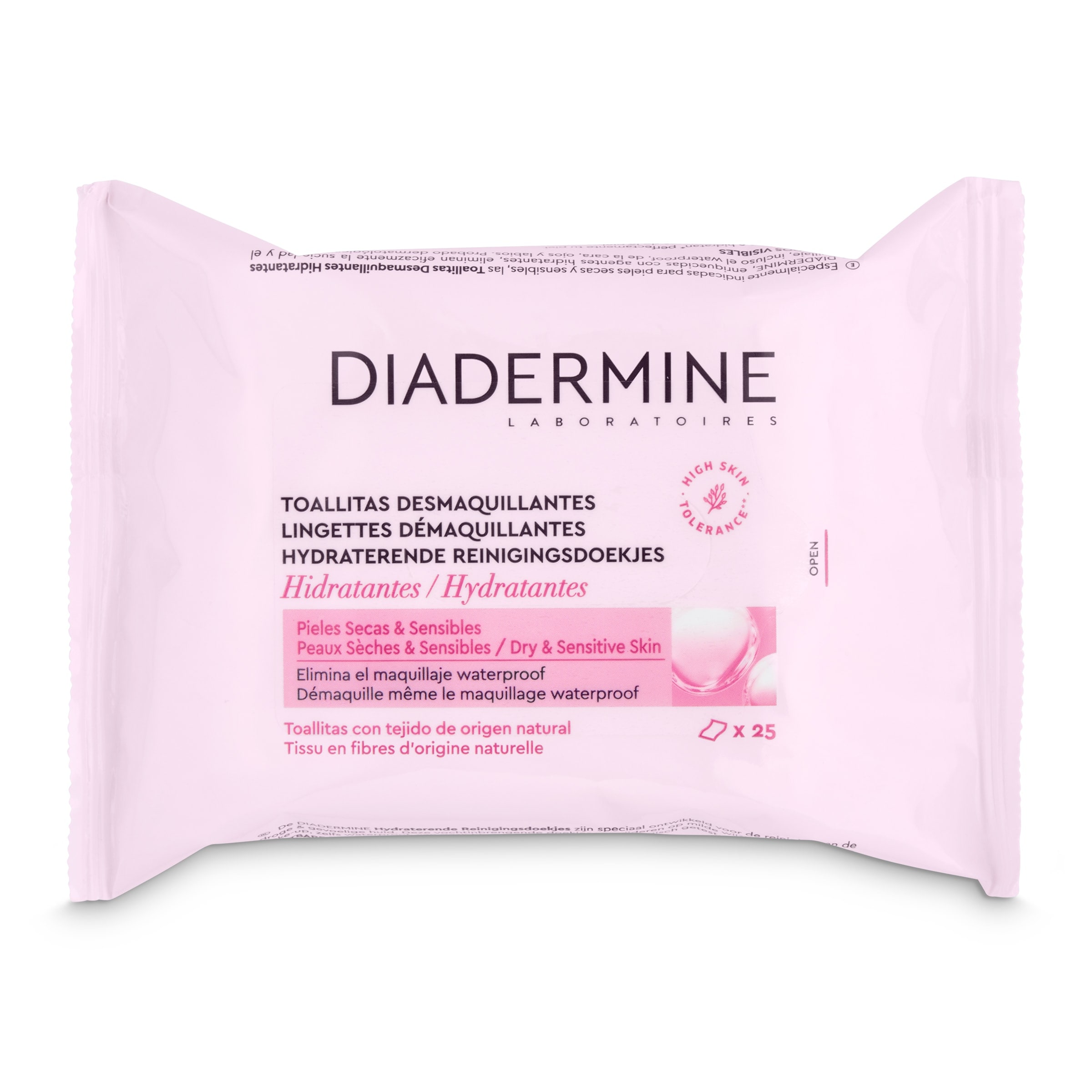Toallitas desmaquillantes hidratantes pieles Diadermine bolsa 25 unidades -  Supermercados DIA