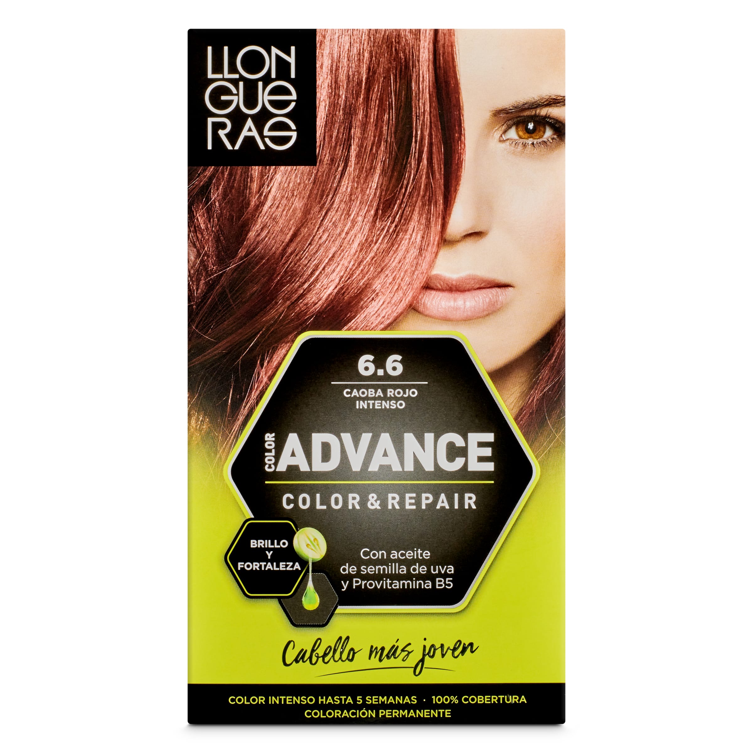 LLONGUERAS tinte Caoba Rojo Intenso Nº 6,6 caja 1 ud