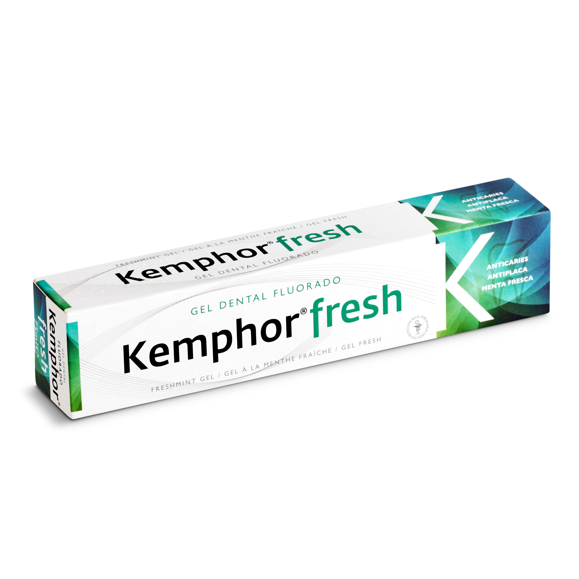 KEMPHOR pasta dentífrica fresh gel fluorado tubo 75 ml