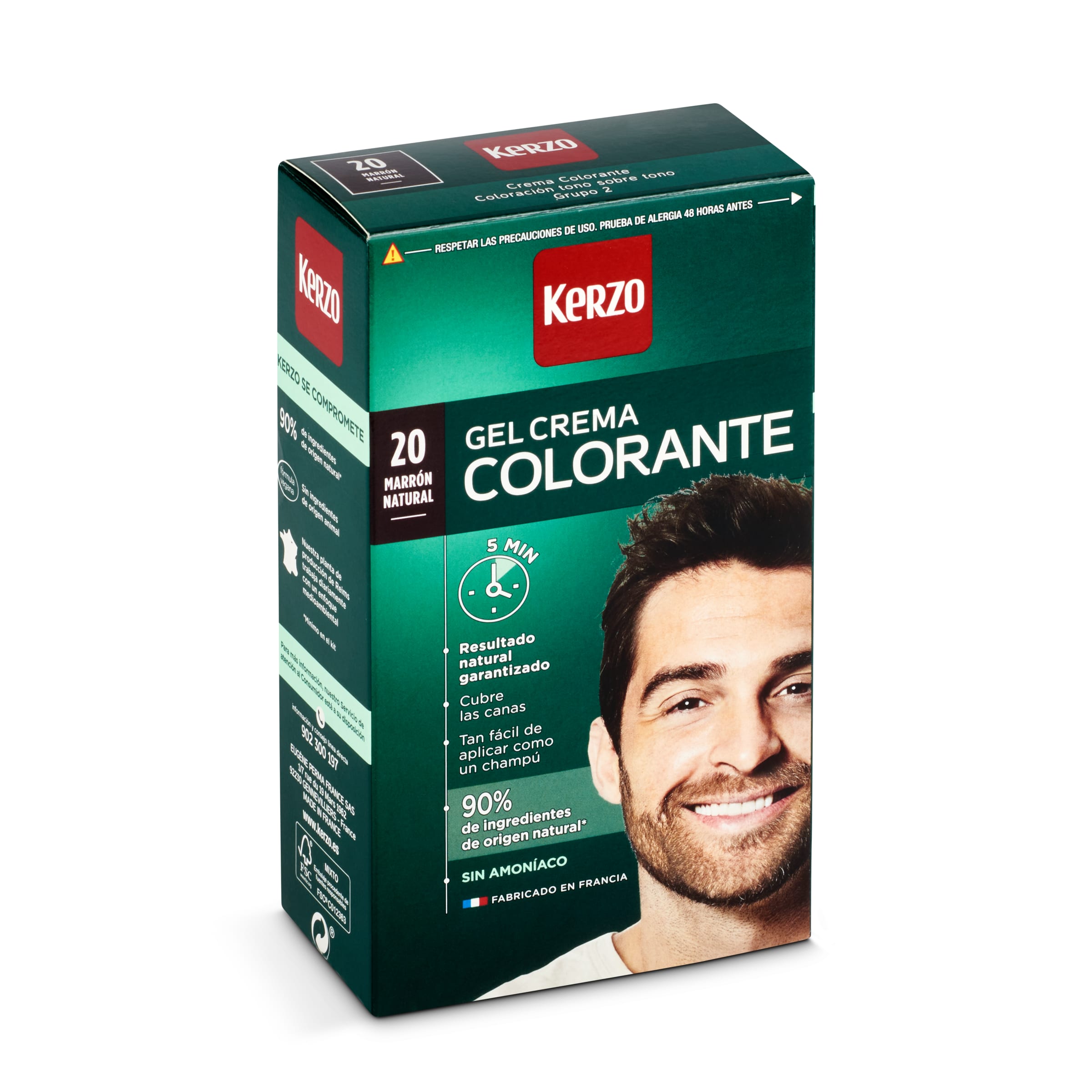 KERZO tinte para hombre Moreno Nº 20 caja 1 ud