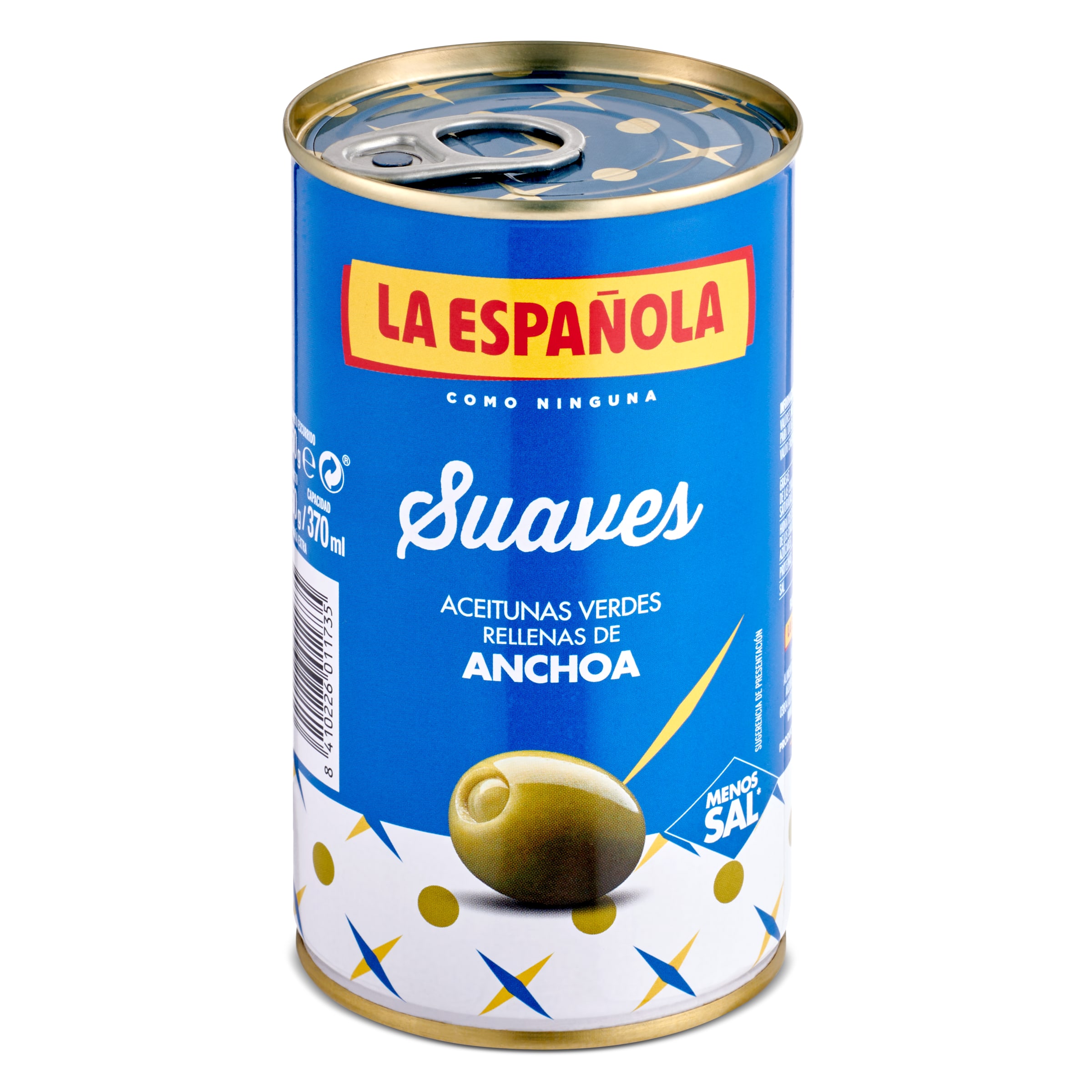 LA ESPAÑOLA aceitunas suaves rellenas de anchoa lata 150 gr