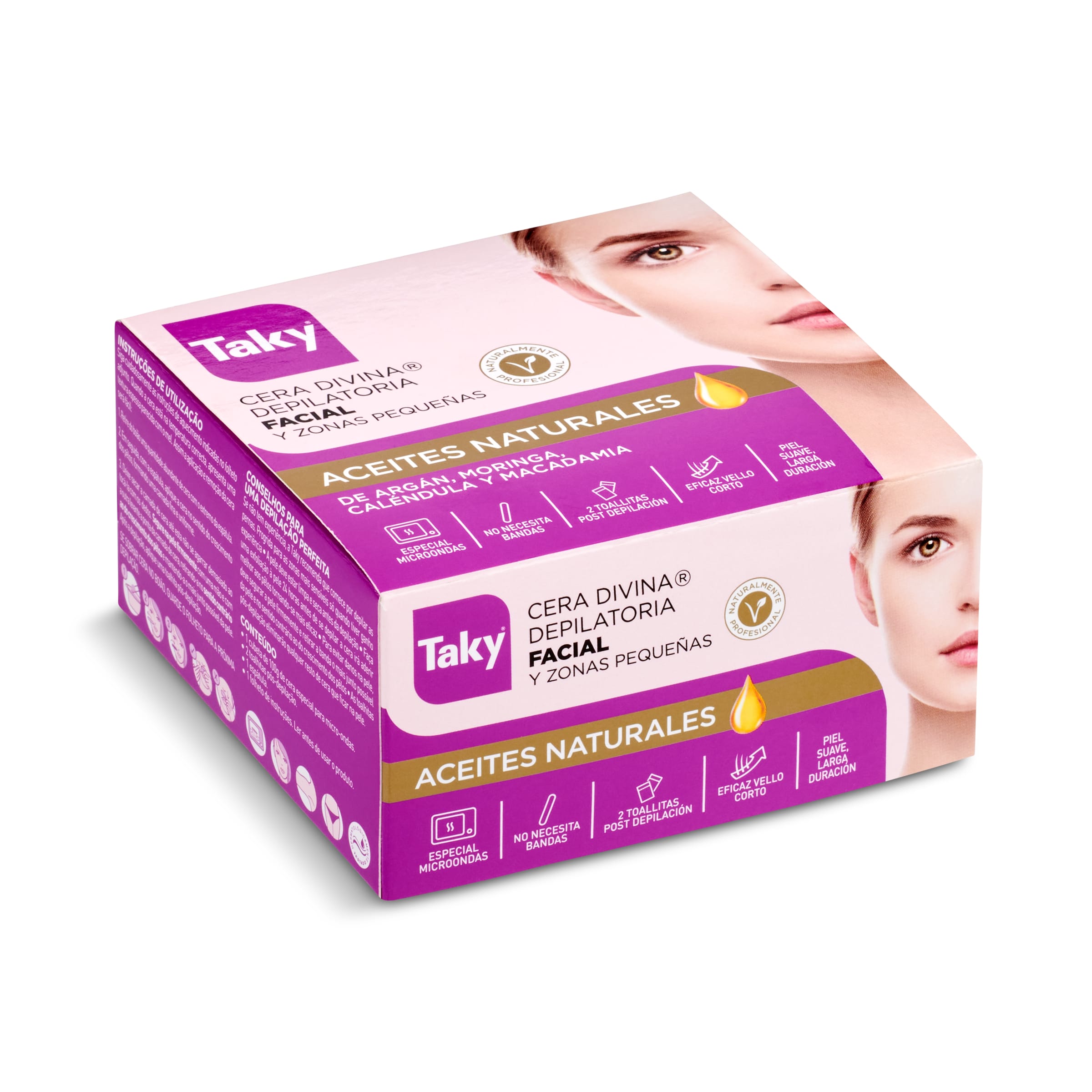 TAKY cera depilatoria facial con aceites naturales caja 100 gr