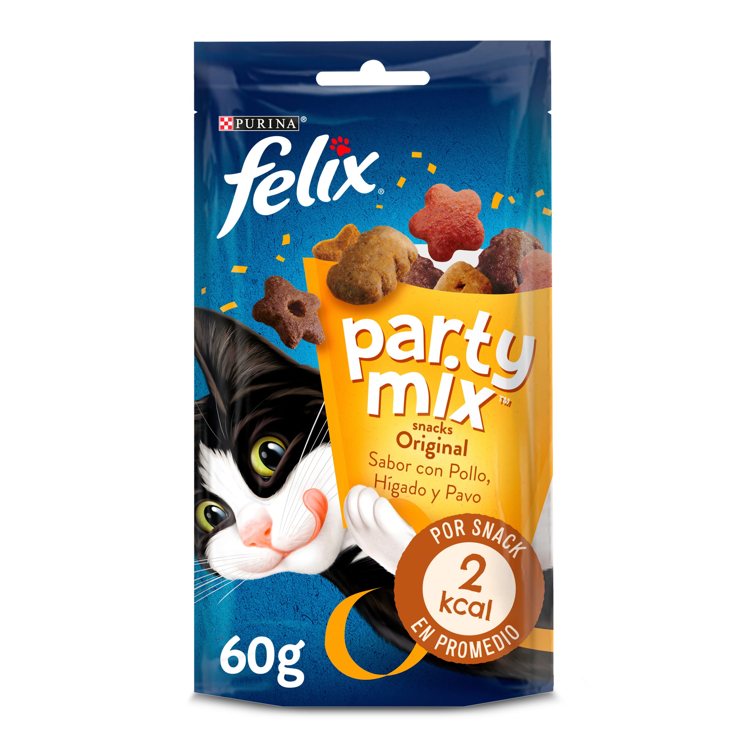 FELIX snack para gatos party mix original bolsa 60 gr