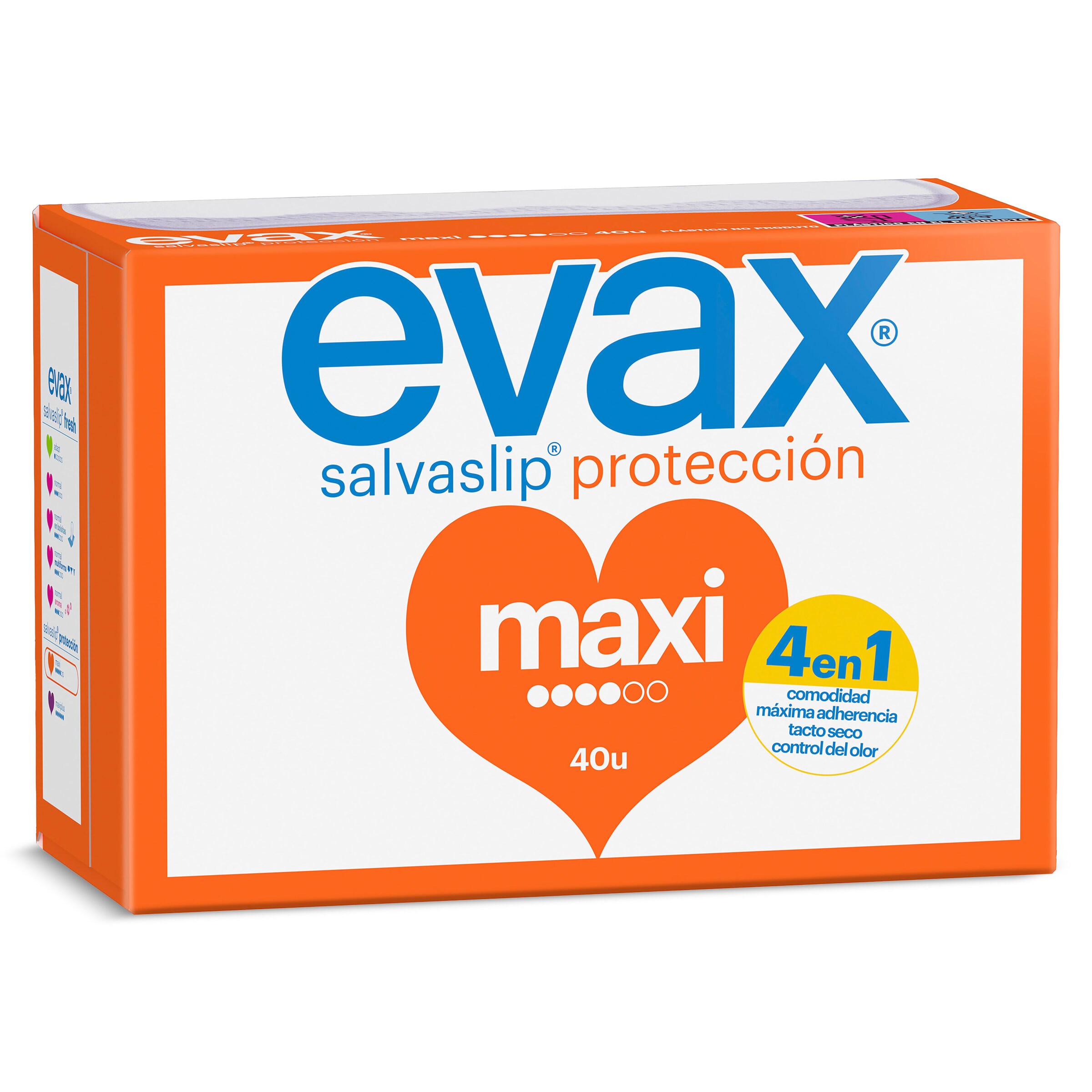 Protegeslips protección maxi Evax caja 40 unidades