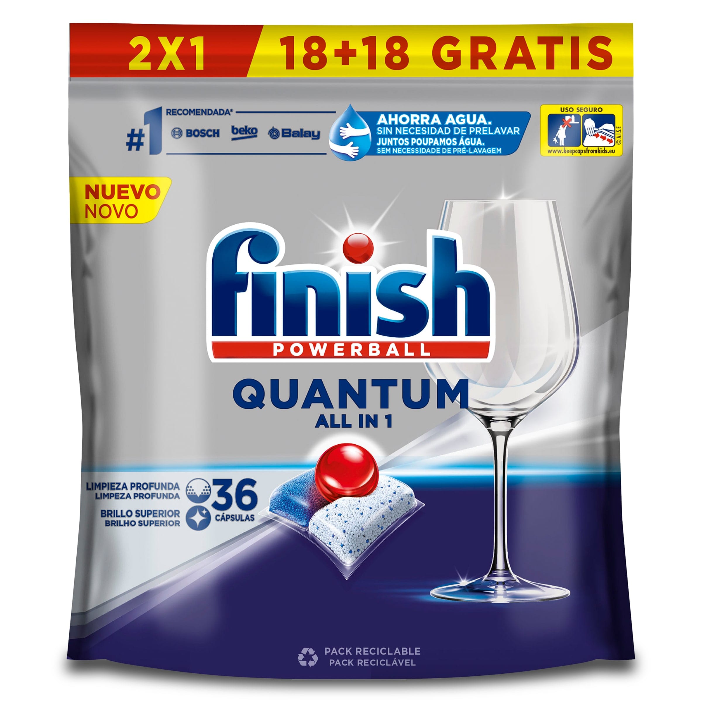 Lavavajillas máquina 0% Finish bolsa 32 unidades - Supermercados DIA