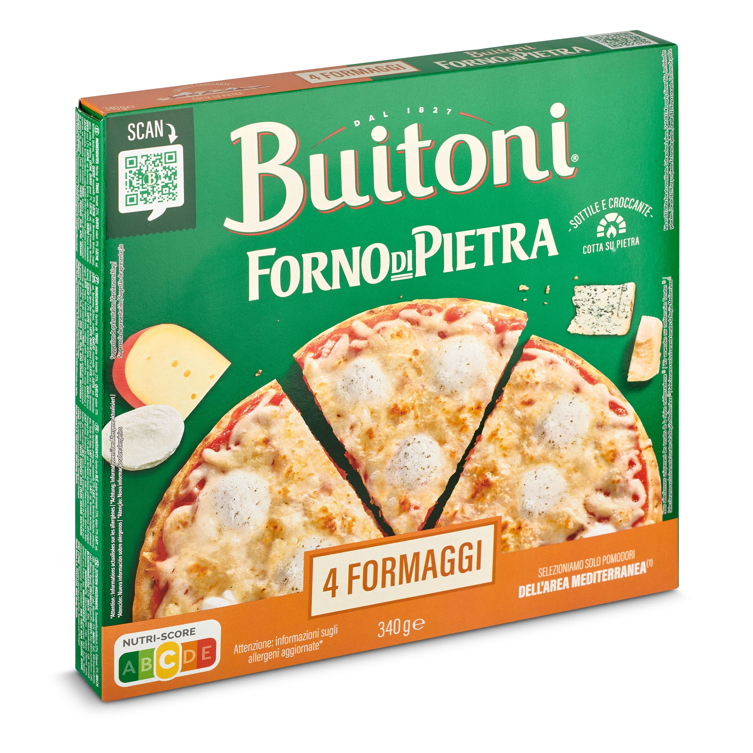 BUITONI Forno di pietra pizza 4 quesos caja 340 gr