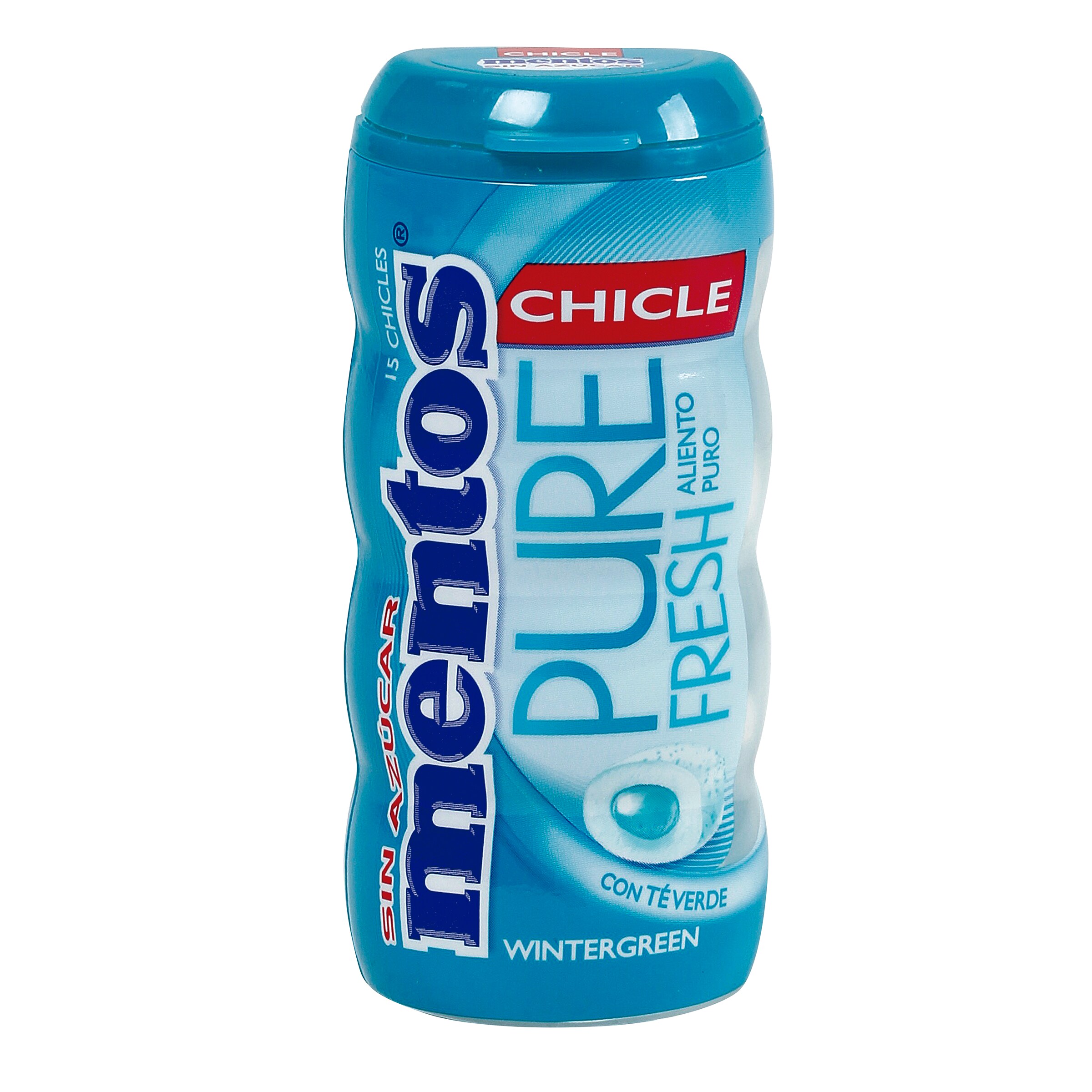 MENTOS chicle sabor menta verde sin azúcar bote 30 gr