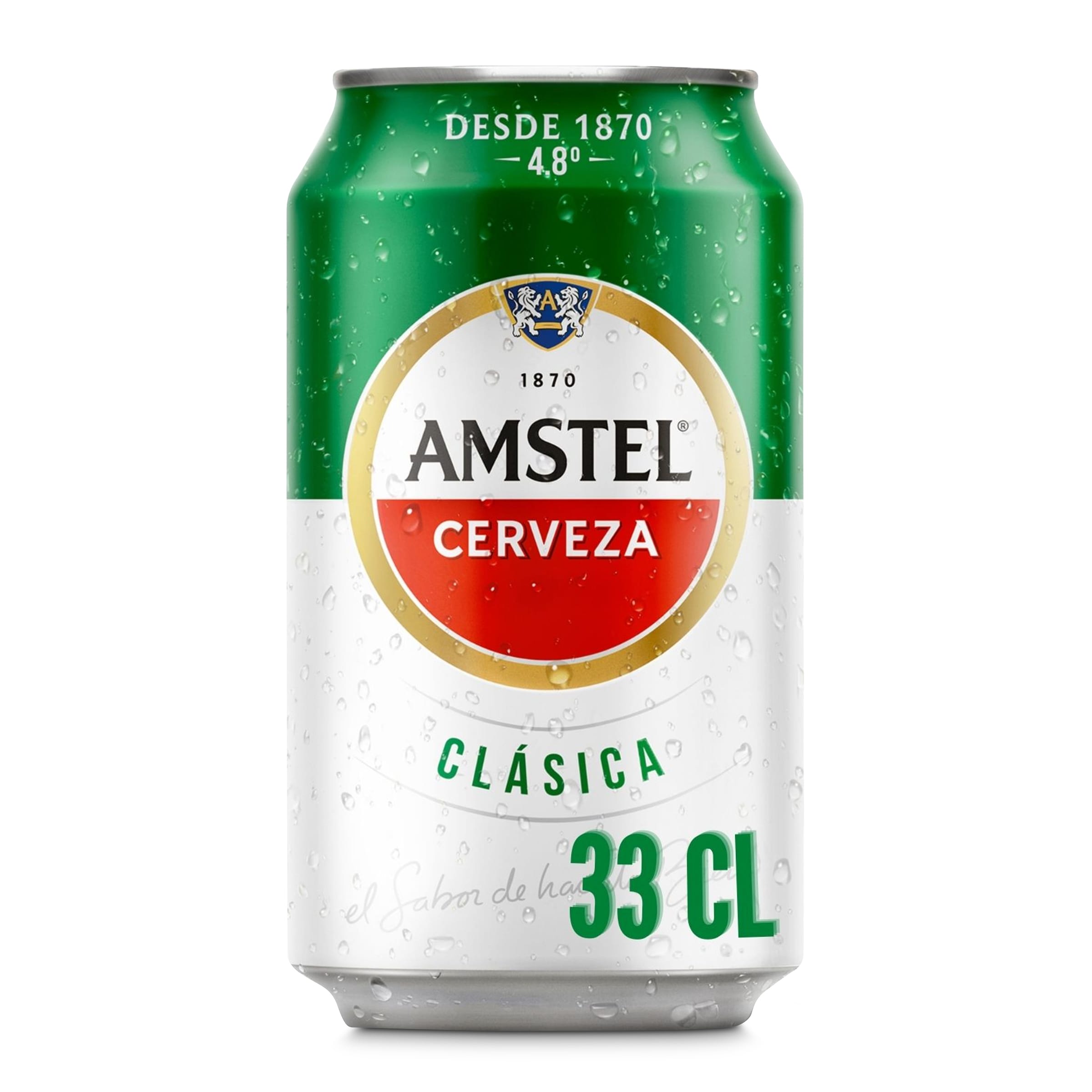 AMSTEL cerveza clásica lata 33 cl