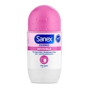 Desodorante roll-on antimanchas invisible 48h Sanex Dermo bote 50 ml