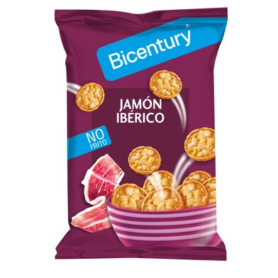 Tortitas de maíz sabor jamón ibérico Bicentury caja 70 g-0 Tortitas de maíz sabor jamón ibérico Bicentury caja 70 g-0