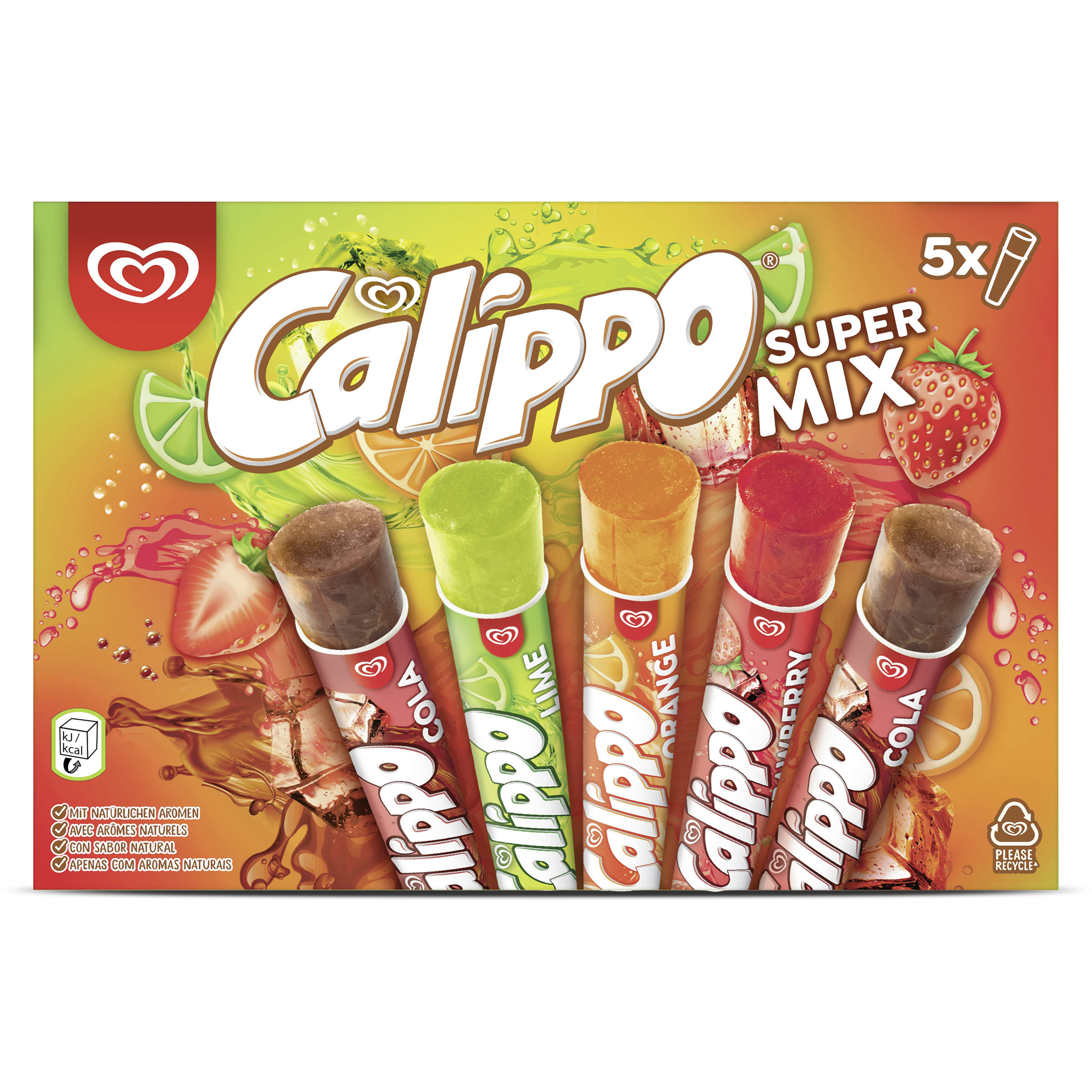 Helado super mix 5 unidades Calippo caja 525 g