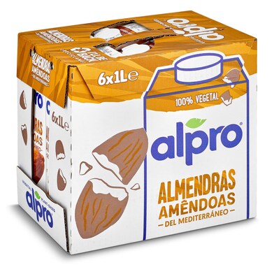 Bebida de almendras Alpro pack 6 x 1 L-0 Bebida de almendras Alpro pack 6 x 1 L-0