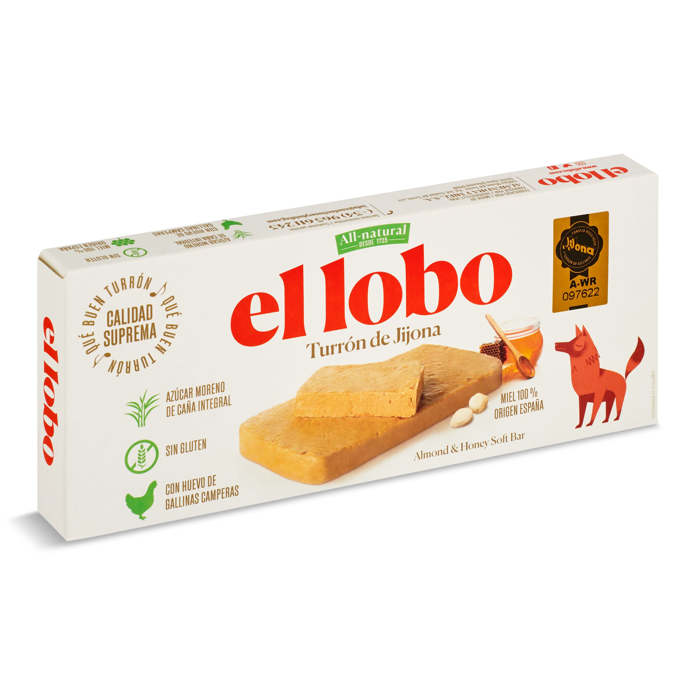 EL LOBO turrón de Jijona estuche 250 gr
