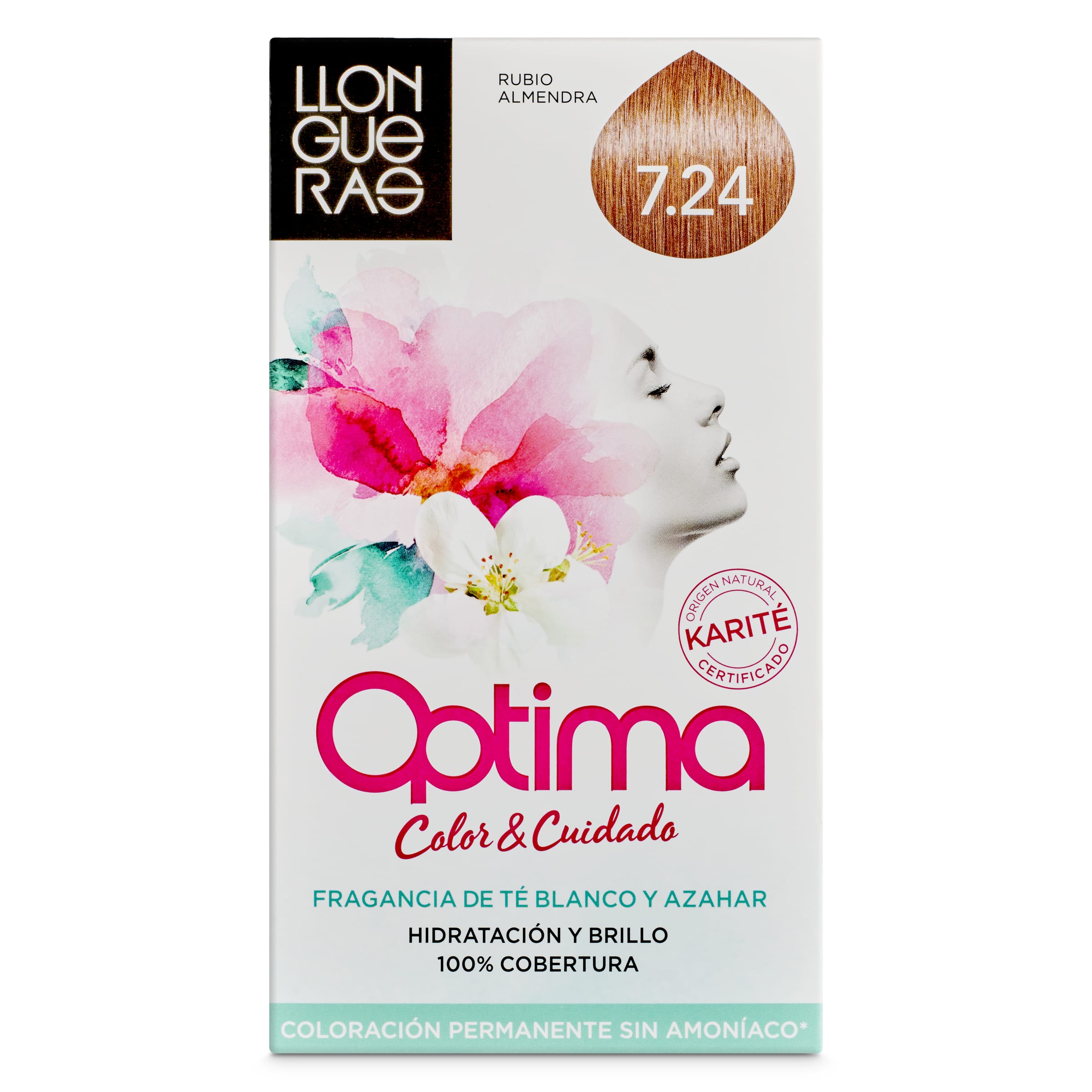 LLONGUERAS OPTIMA tinte Ruio Almendra Nº 7,24 caja 1 ud