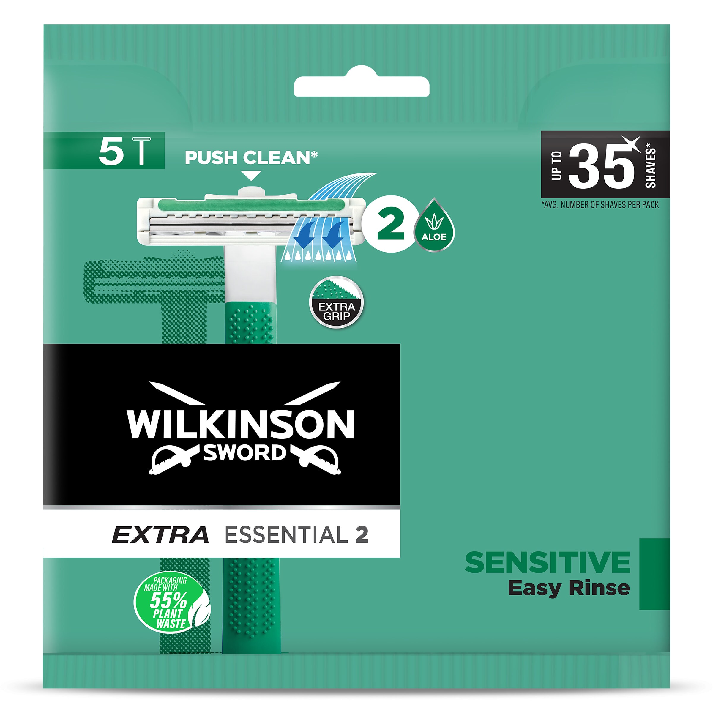 Maquinilla desechable extra 2 sensitive Wilkinson bolsa 5 unidades