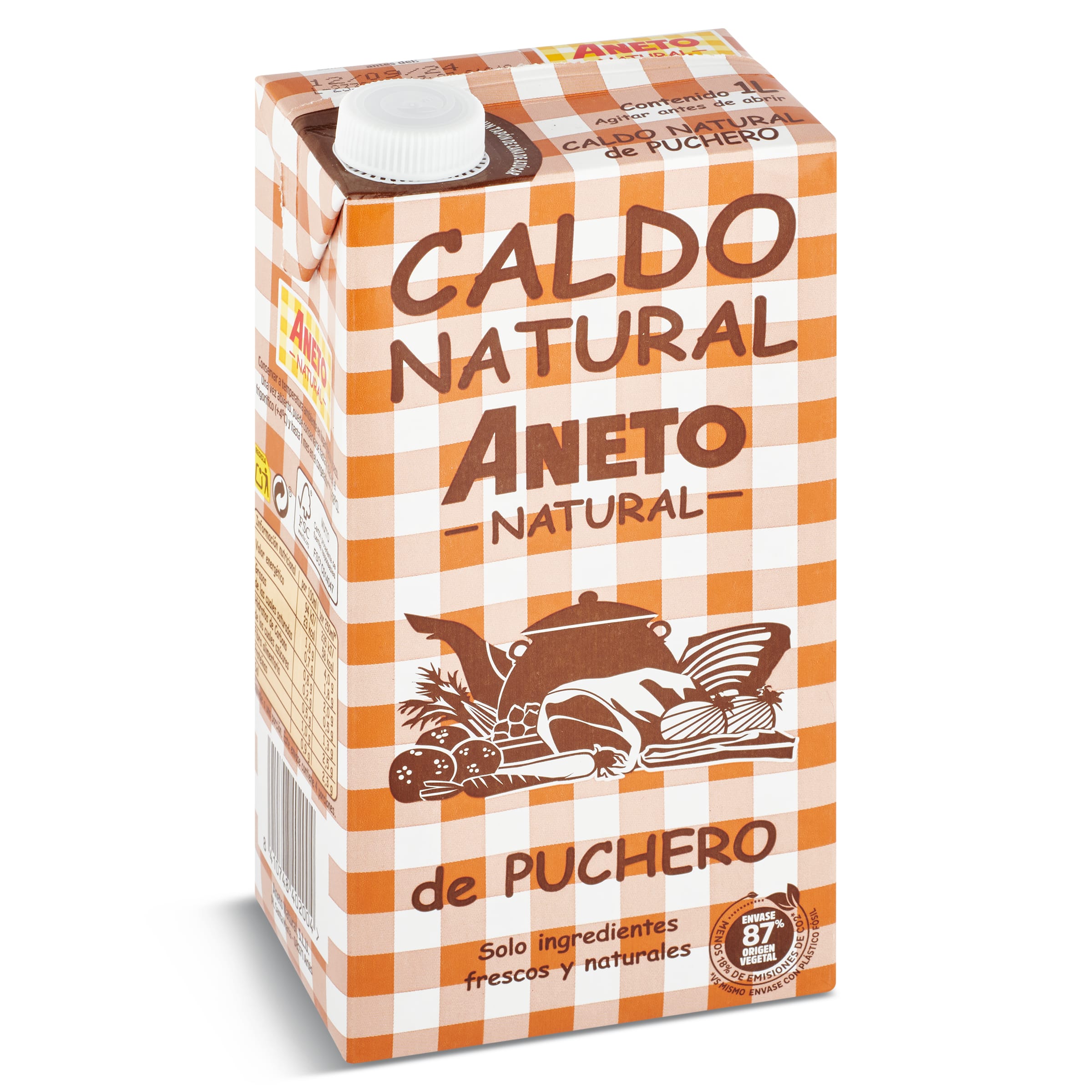 Caldo natural de puchero Aneto brik 1 l