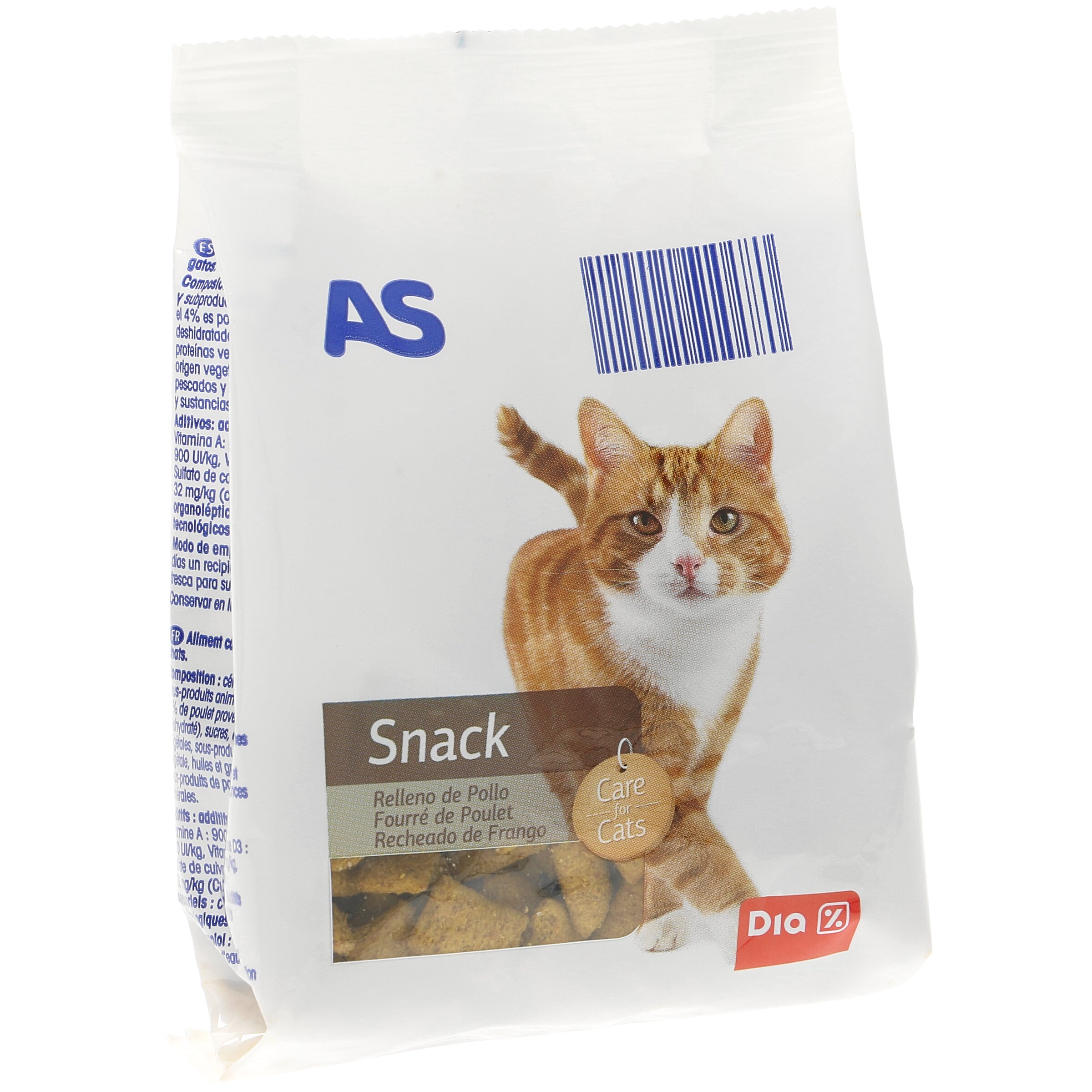 AS snack para gatos de pollo bolsa 60 gr