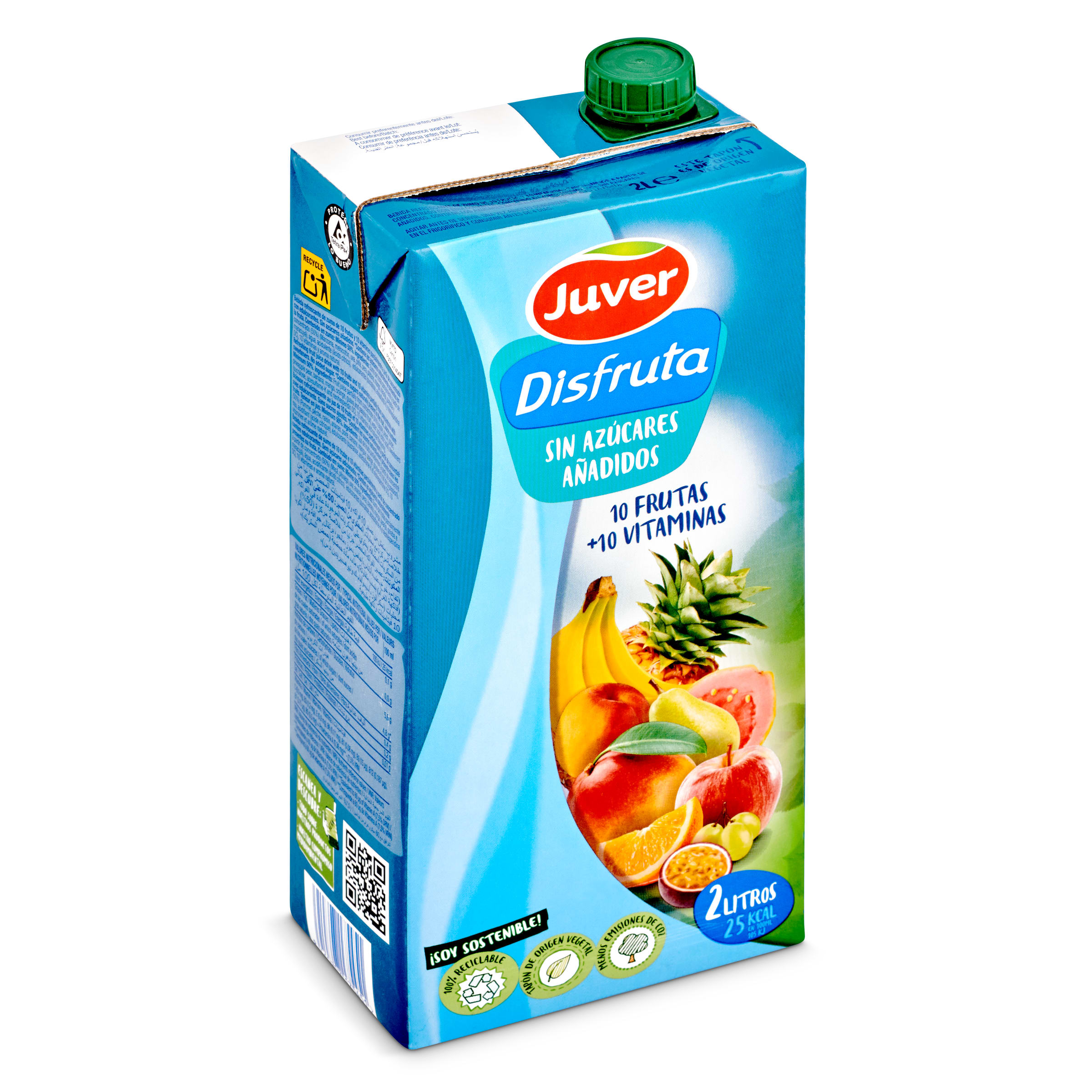 DISFRUTA néctar light 10 frutas con 10 vitaminas envase 2 lt