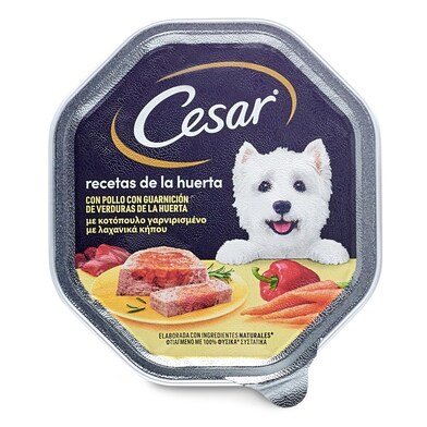 Alimento para perros selección de la huerta con pollo Cesar tarrina 150 g-0 Alimento para perros selección de la huerta con pollo Cesar tarrina 150 g-0