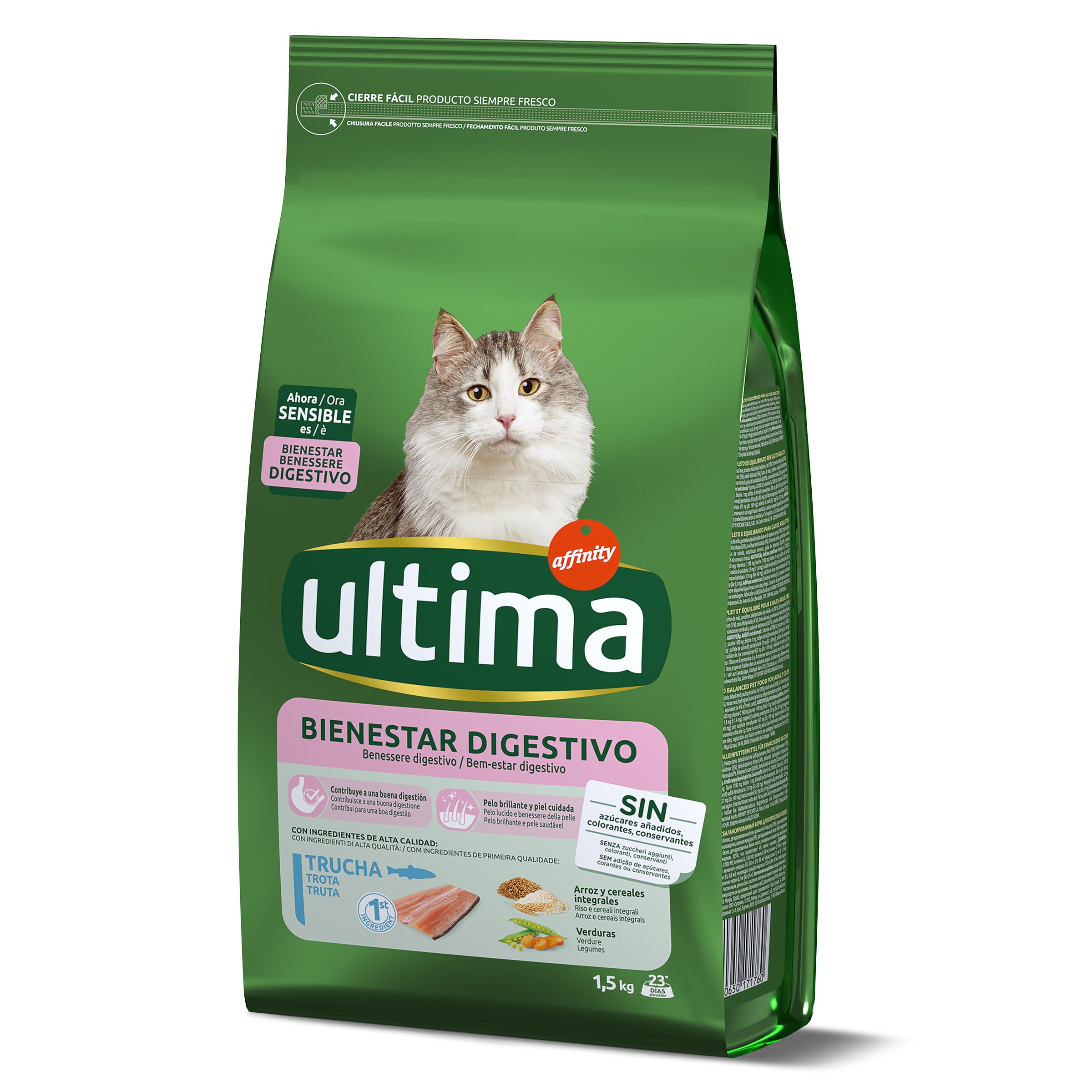 ULTIMA alimento para gatos especial digestión delicada bolsa 1.5 Kg