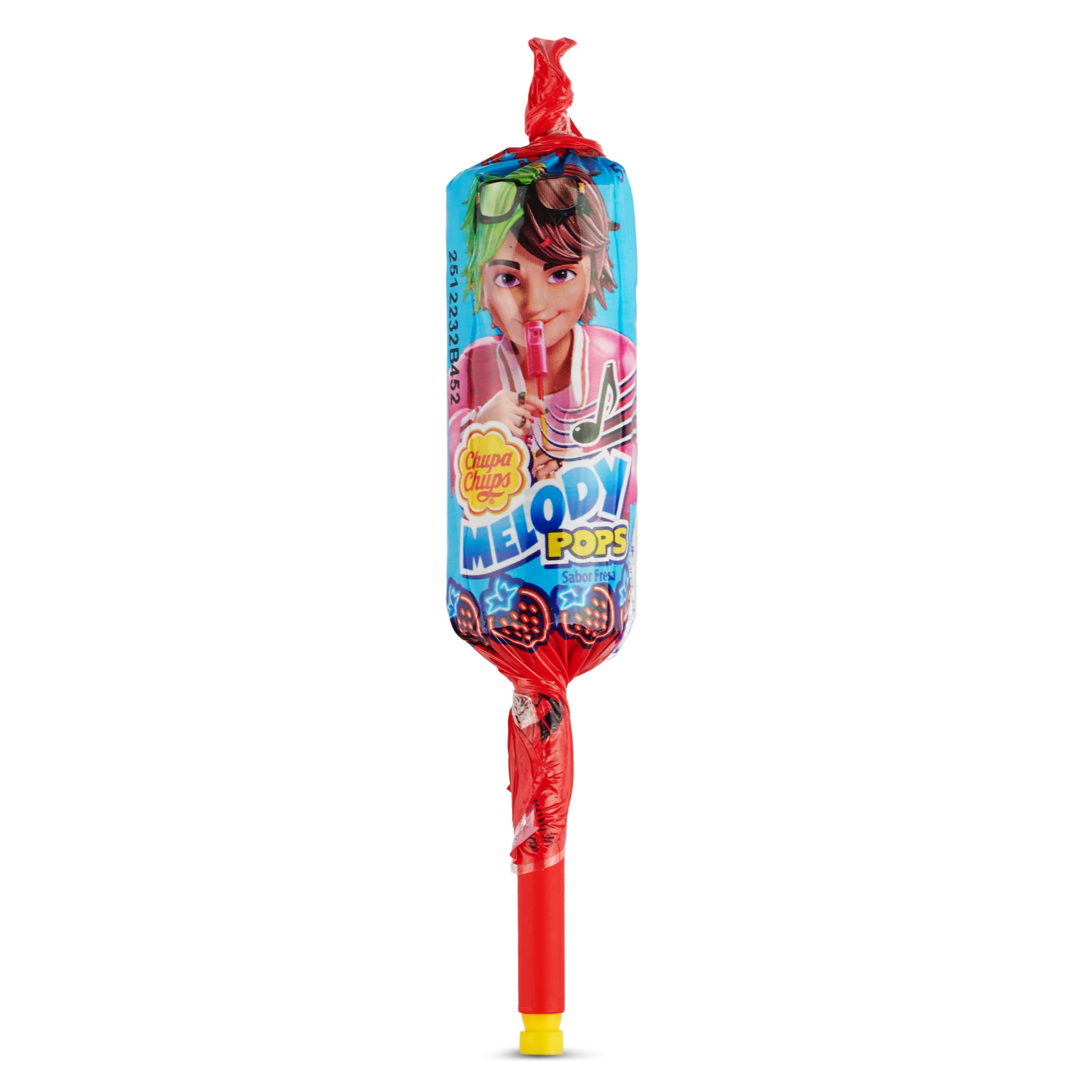CHUPA-CHUPS melody pops caramelo de palo fresa individual 15 gr