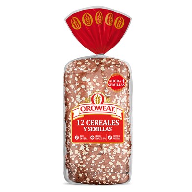 Pan molde 12 cereales y semillas Oroweat bolsa 590 g-0 Pan molde 12 cereales y semillas Oroweat bolsa 590 g-0