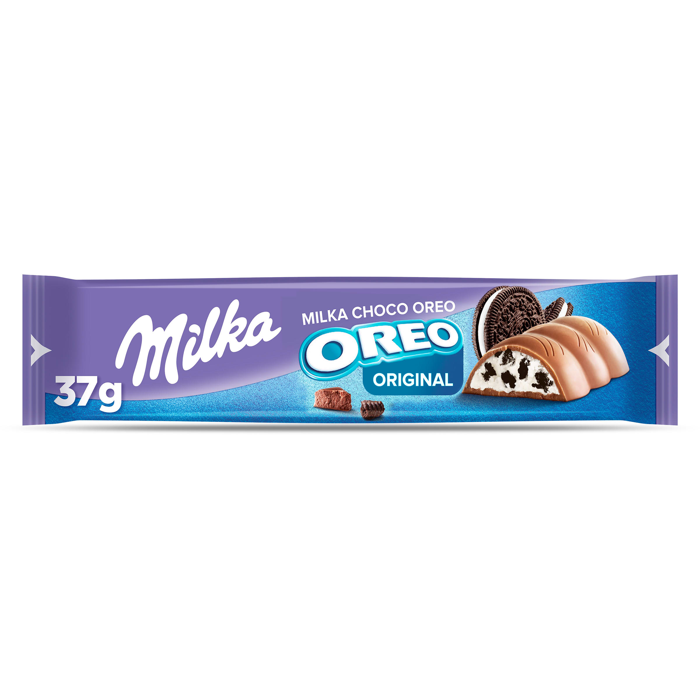 MILKA barrita de chocolate con galleta oreo paquete 37 gr