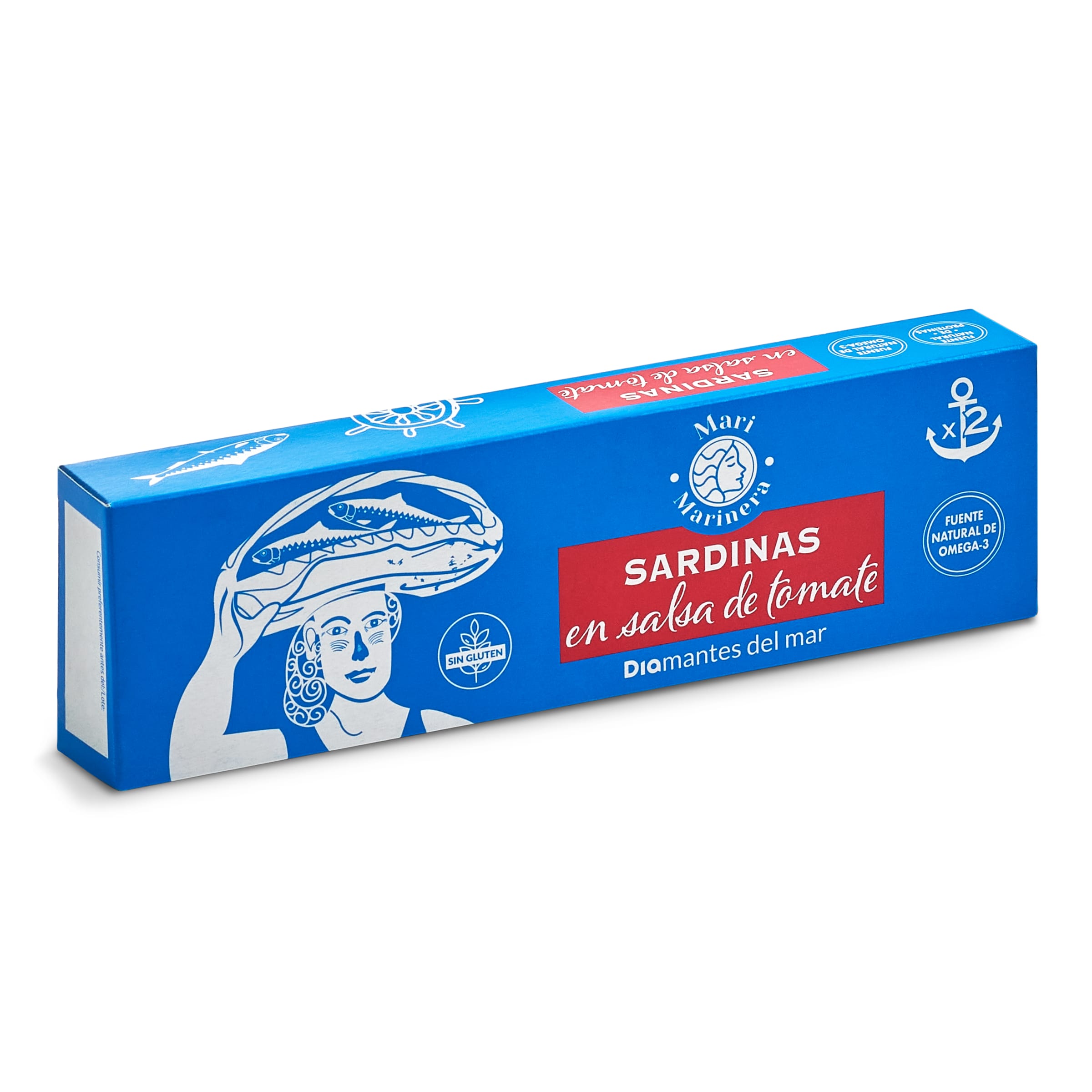 DIA MARI MARINERA sardinas en salsa de tomate pack 2 latas de 88 gr