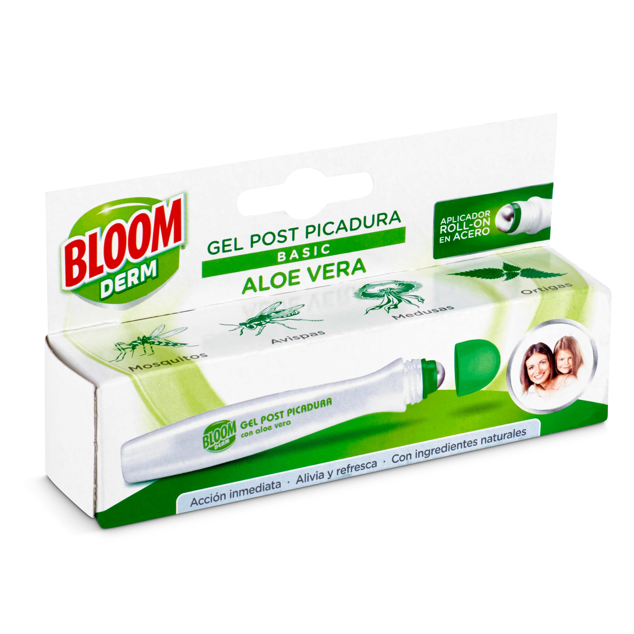 BLOOM Derm gel post picadura con aloe vera roll on 10 ml