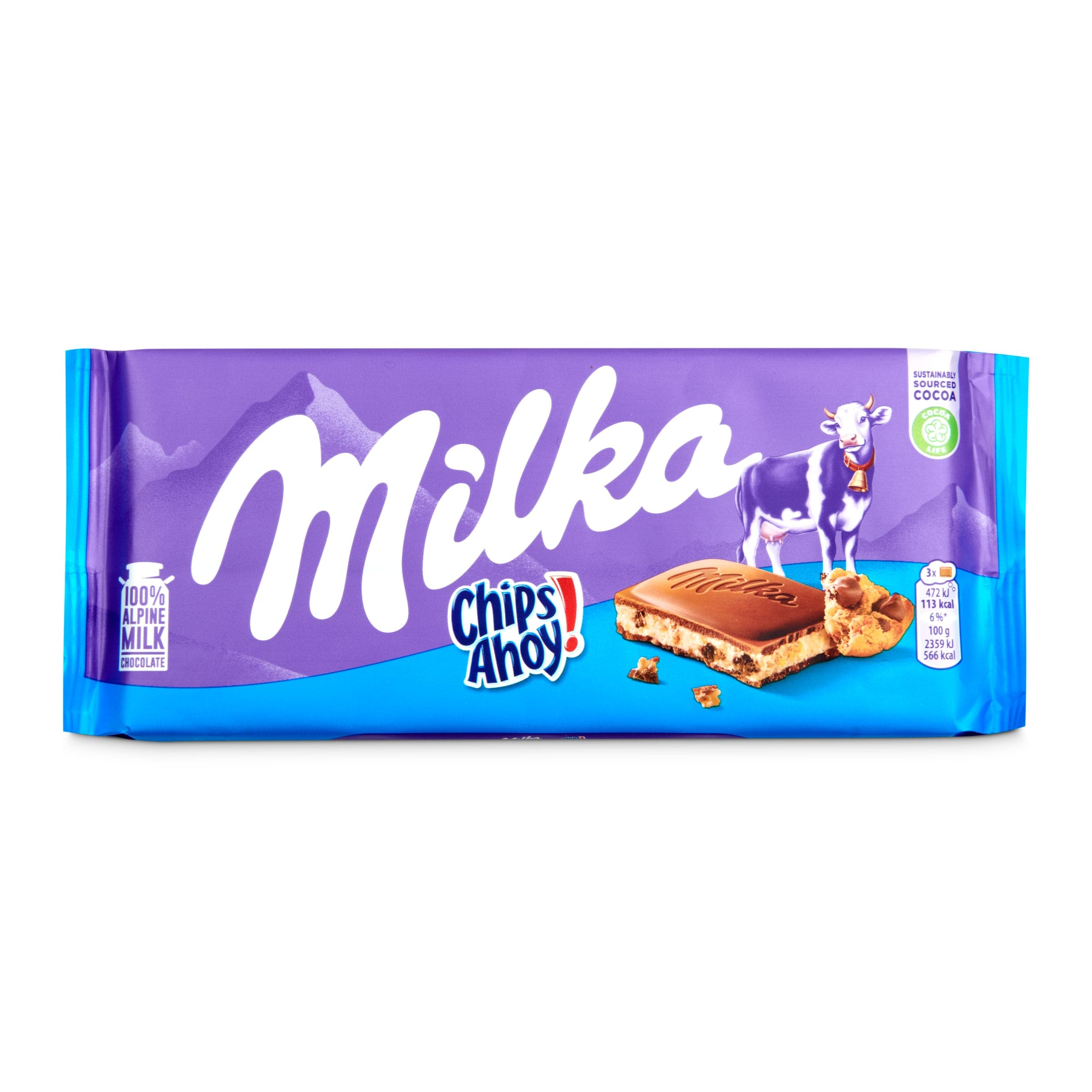 MILKA chocolate con leche y chips ahoy tableta 100 gr