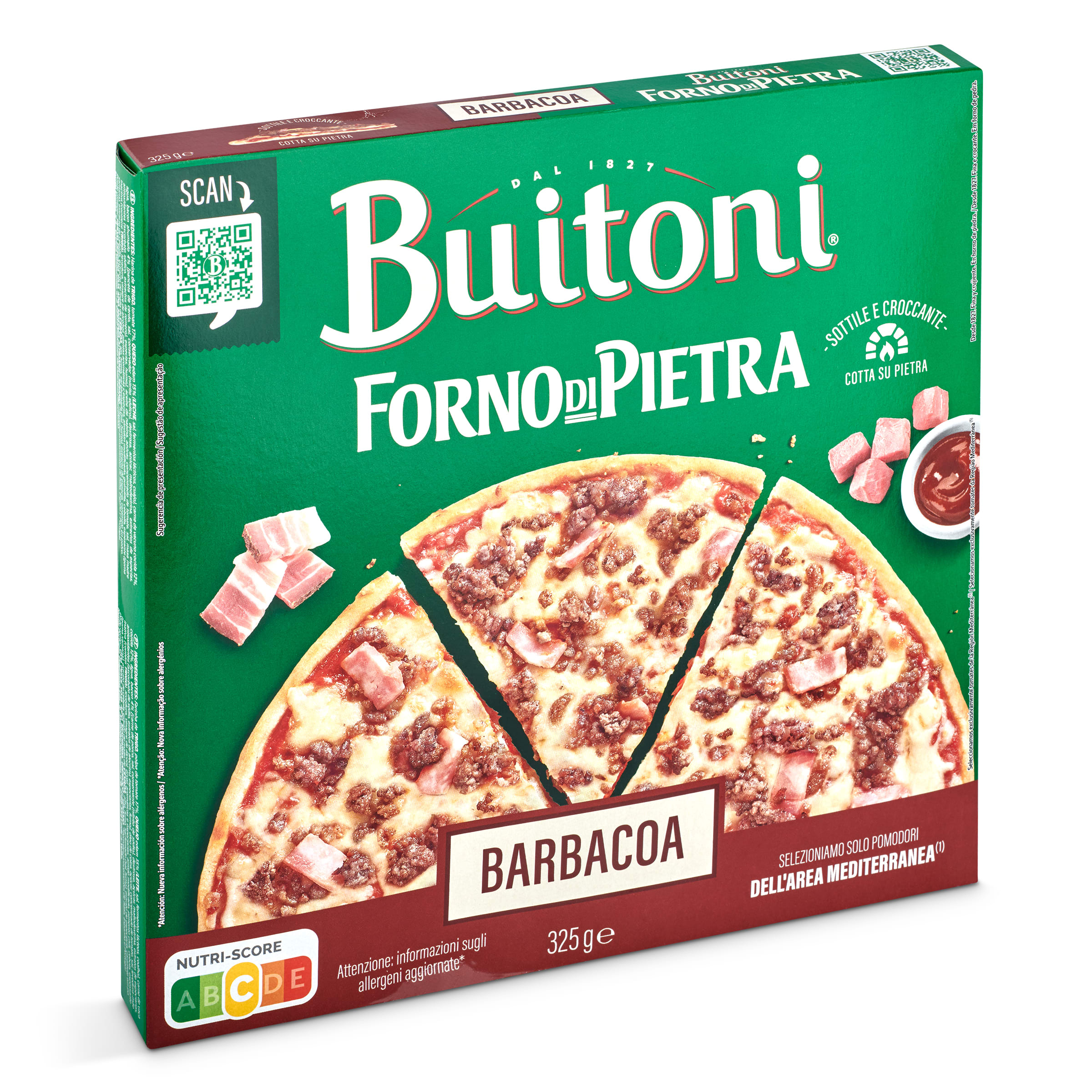 BUITONI Forno di pietra pizza barbacoa caja 325 gr