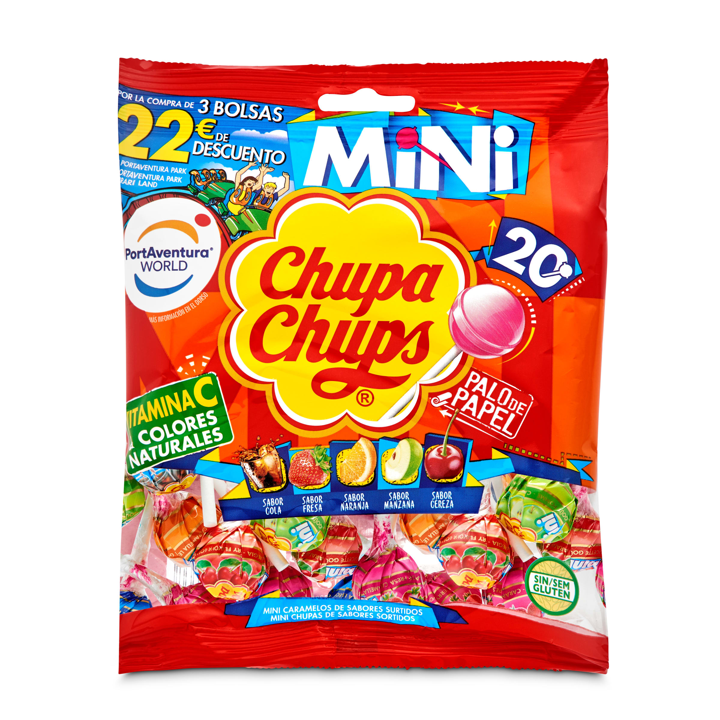 Mini caramelos con palo varios sabores Chupa Chups bolsa 120 g -  Supermercados DIA