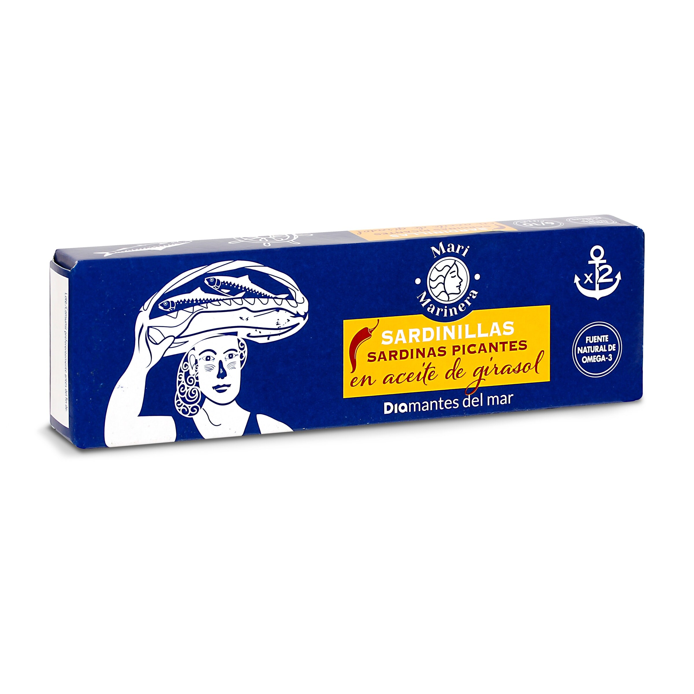 DIA MARI MARINERA sardinillas en aceite picante pack 2 latas de 62 gr