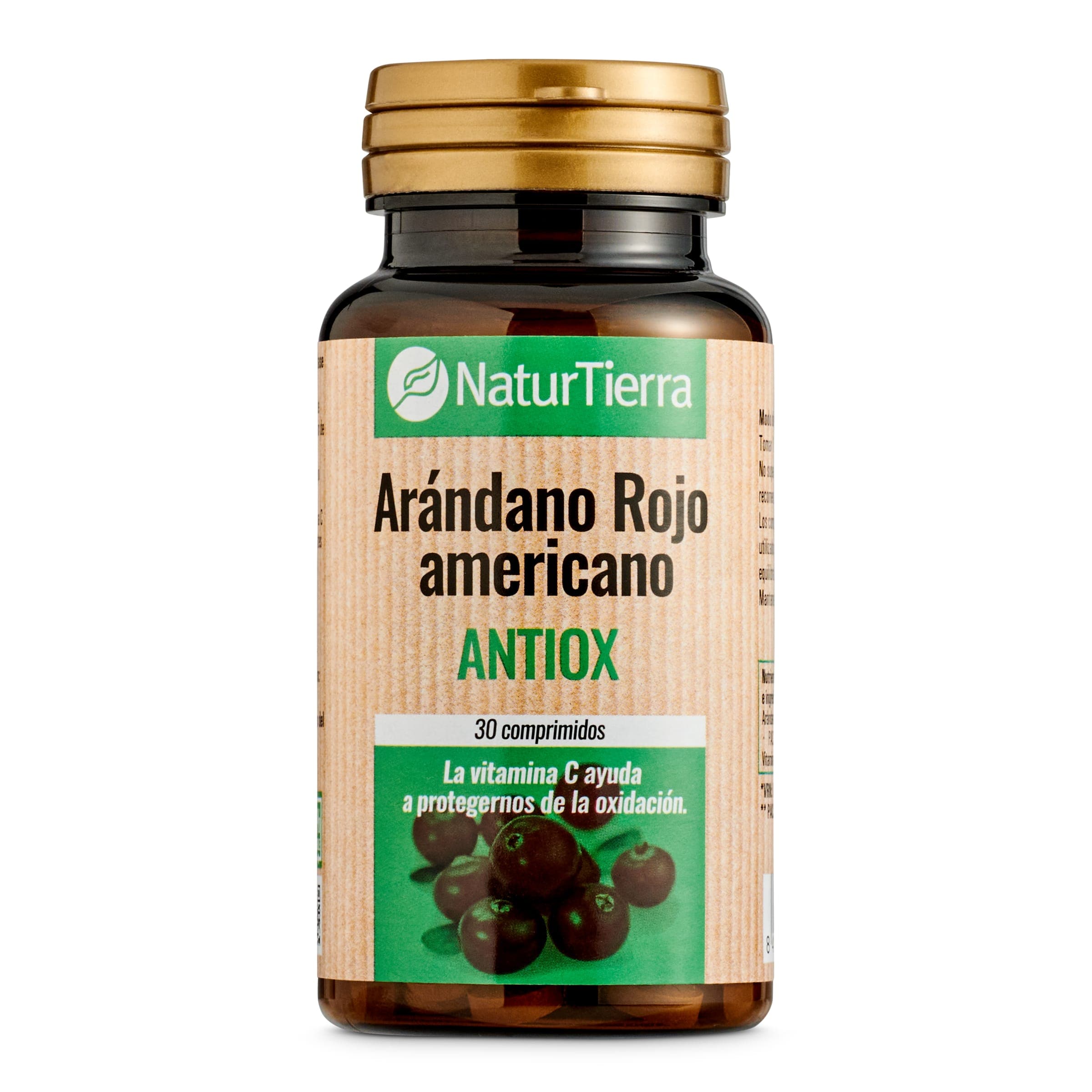 NATUR TIERRA arándano rojo americano antioxidante envase 30 cápsulas