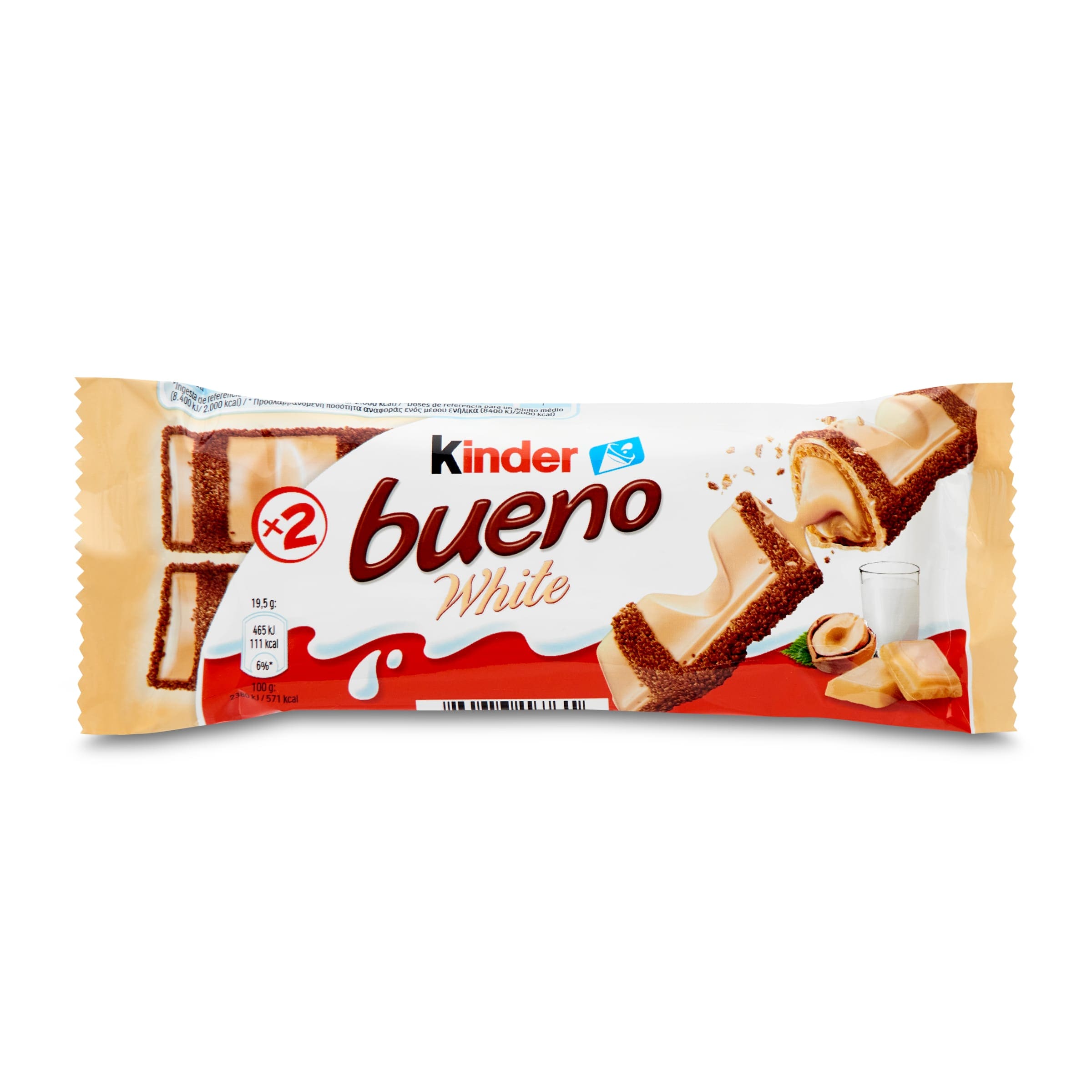 KINDER Bueno white chocolate blanco 45 gr