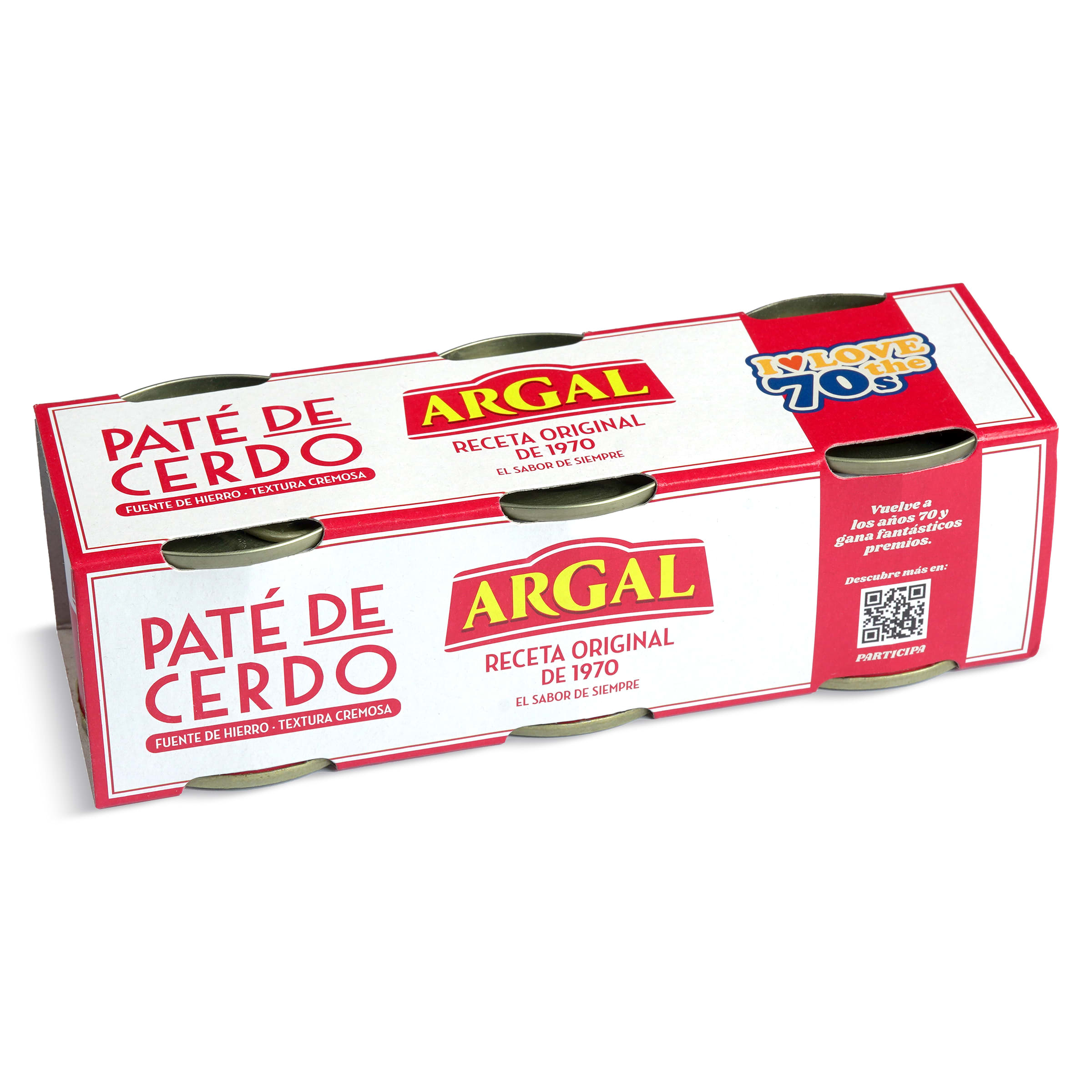 Paté de cerdo original Argal lata 3 x 83 g