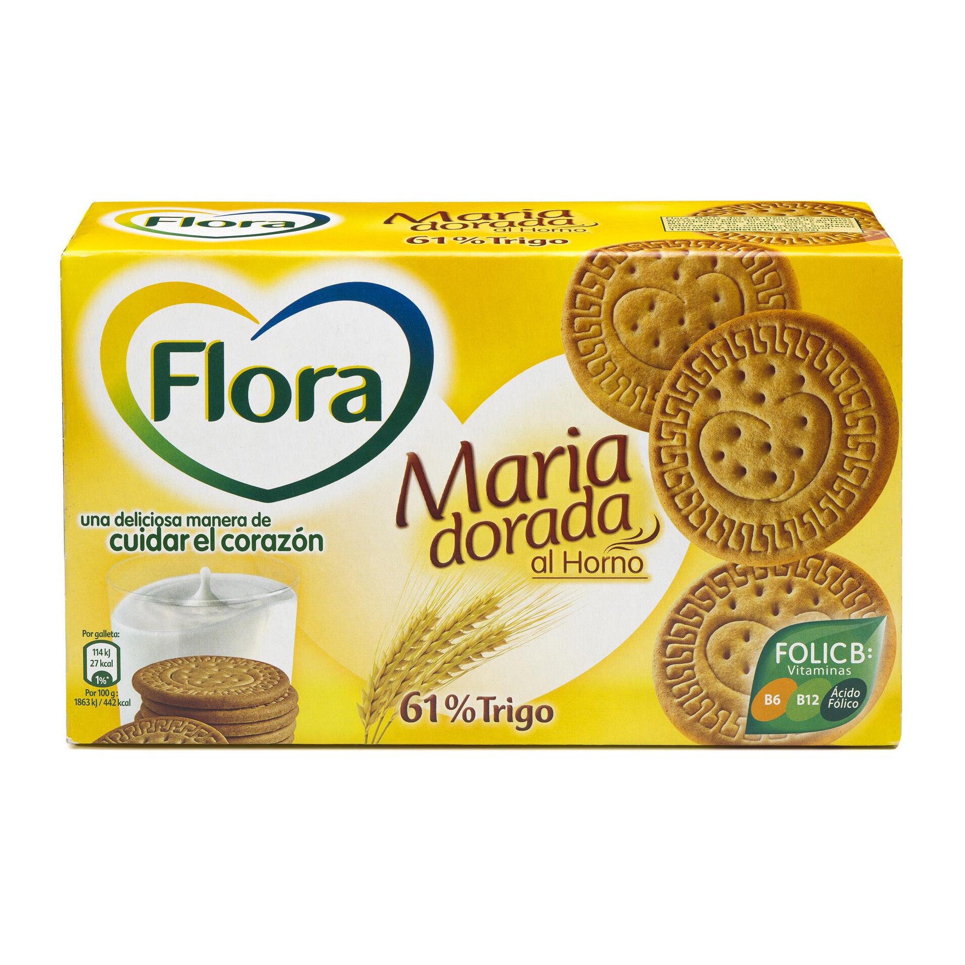 FLORA galleta maría dorada caja 400 gr