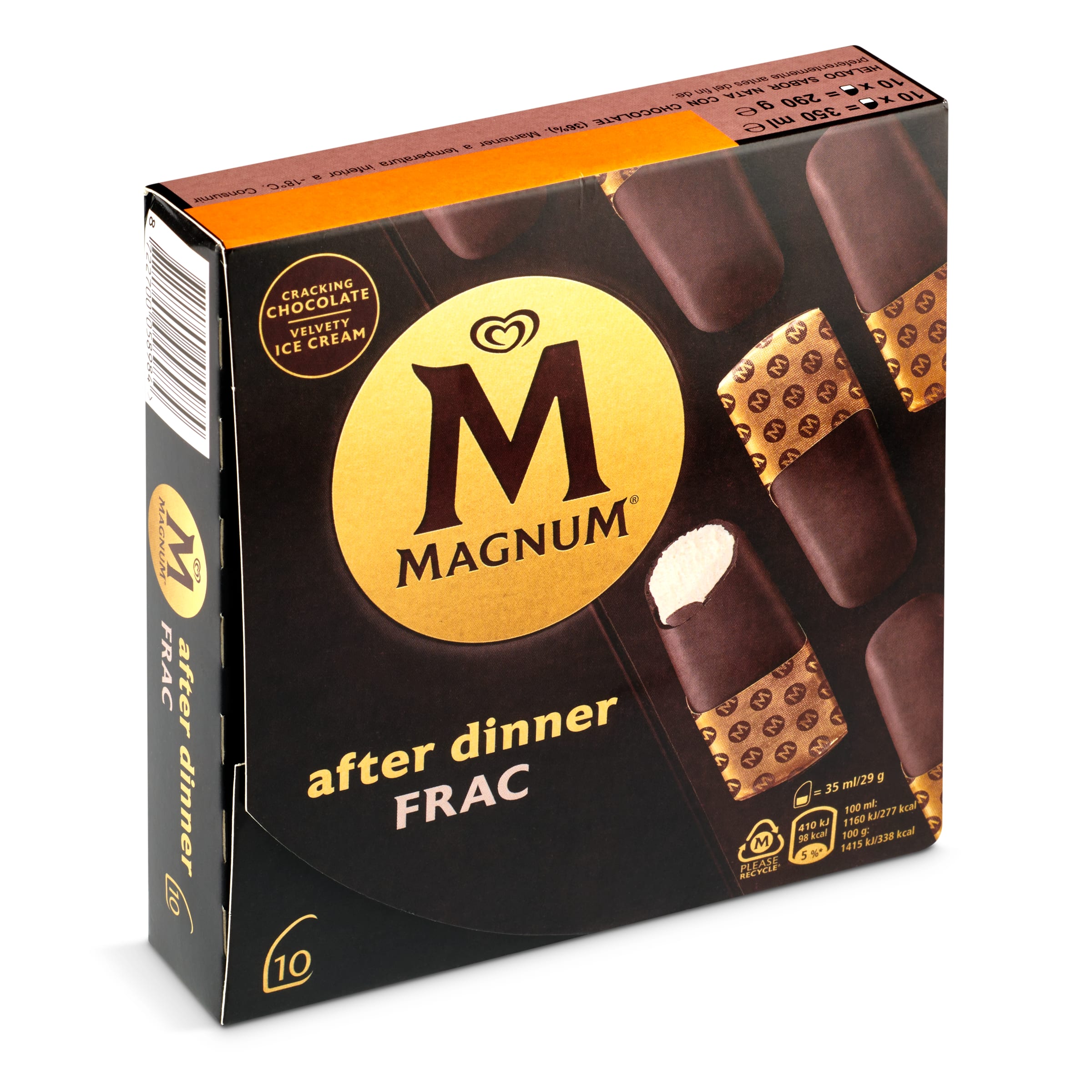 MAGNUM helado bombón after dinner frac caja 10 uds 290 gr