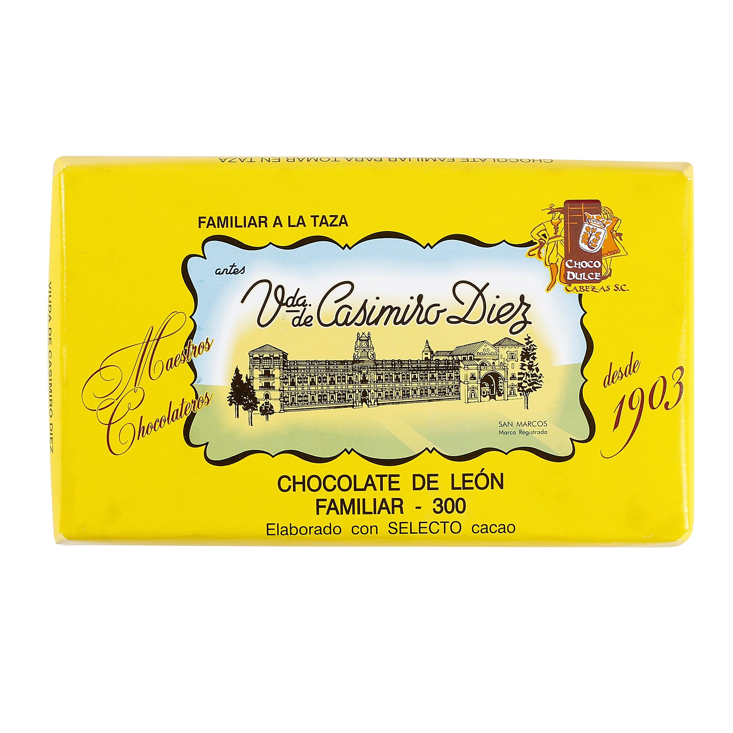 VIUDA DE CASIMIRO DIEZ chocolate a la taza tableta 300 gr