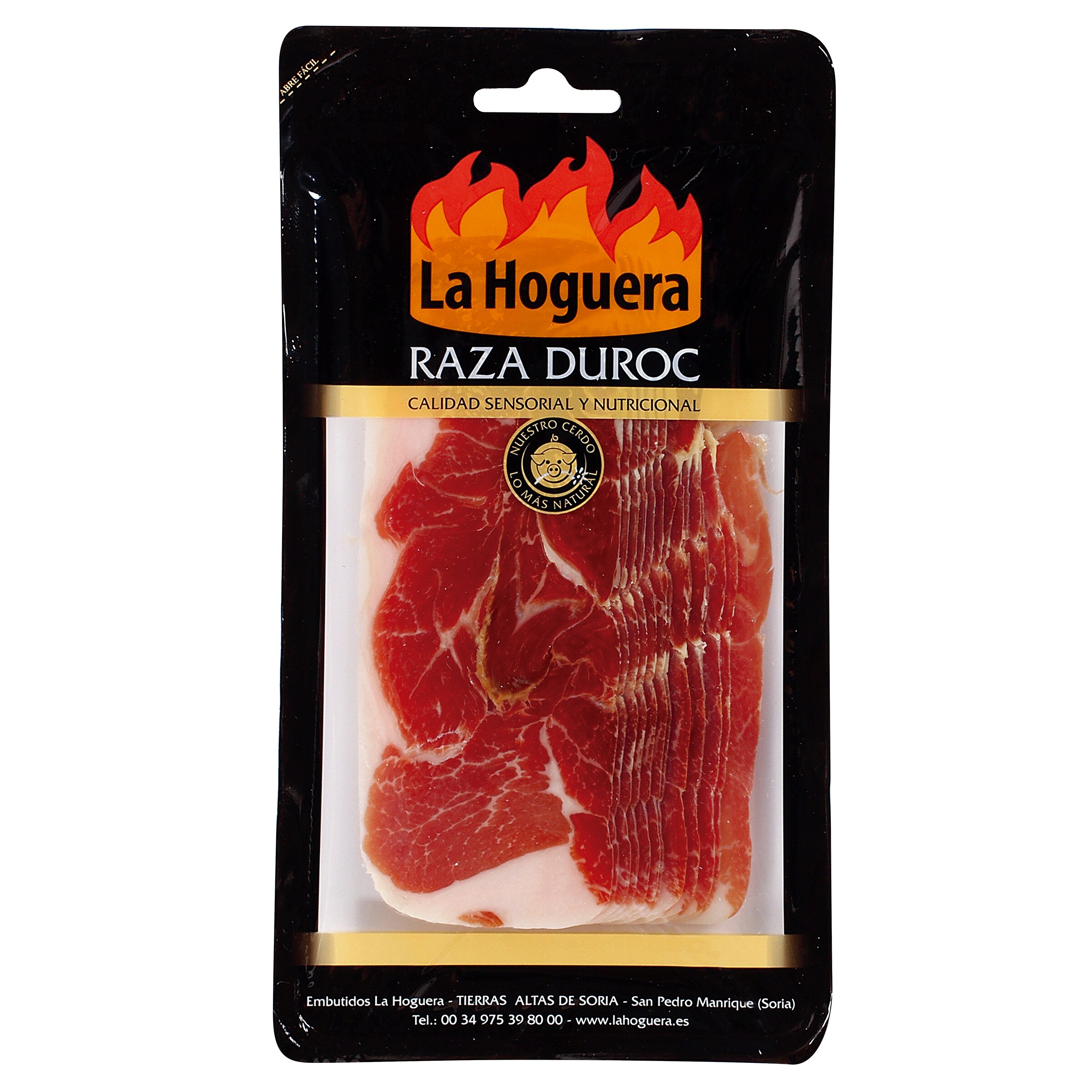 LA HOGUERA paleta raza duroc sobre 150 gr