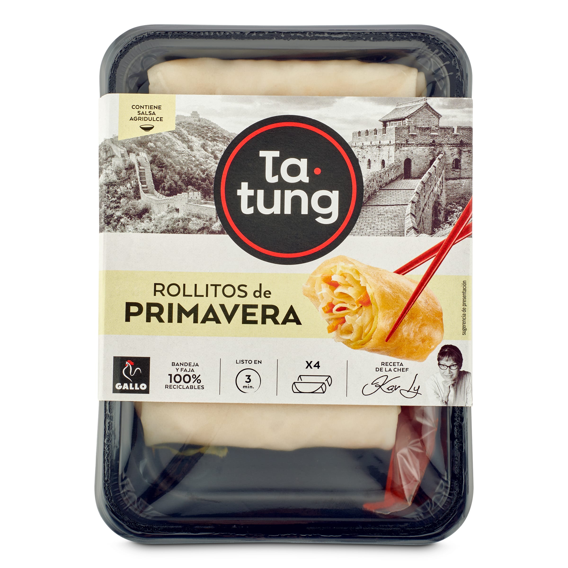 TA TUNG rollitos de primavera bandeja 280 gr