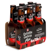 Cerveza especial Estrella Galicia botella 6 x 20 cl
