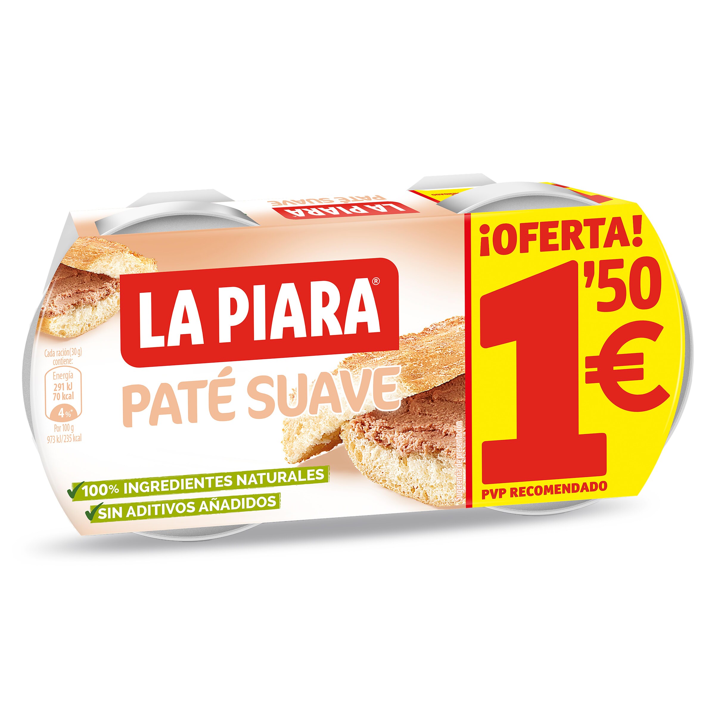Paté suave La piara pack 2 x 75 g